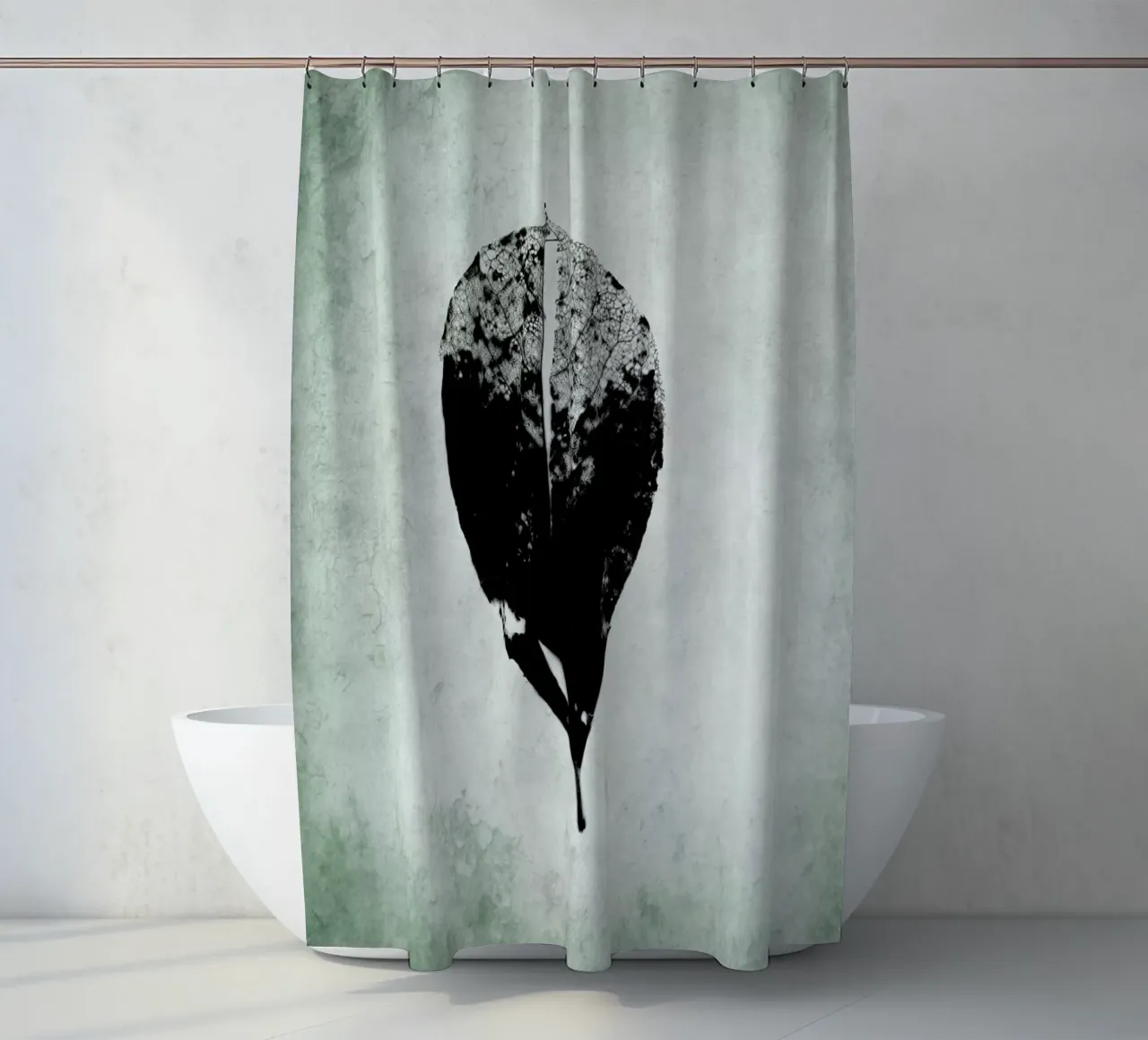 Leaf Skeleton Duschvorhang von IRIS LEHNHARDT FINE ART