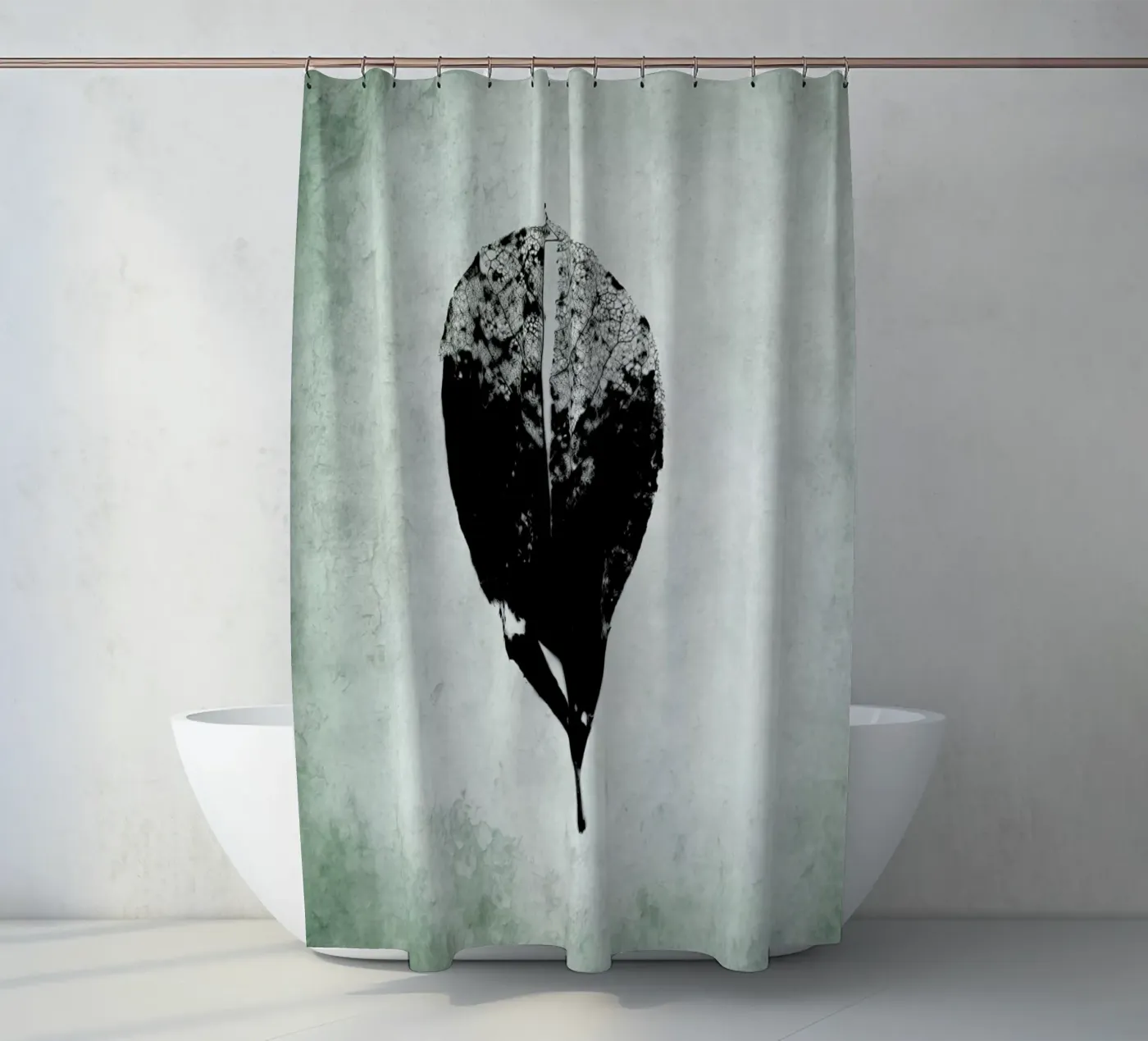 Leaf Skeleton douchegordijn van Visuelle Poesie am Wegesrand