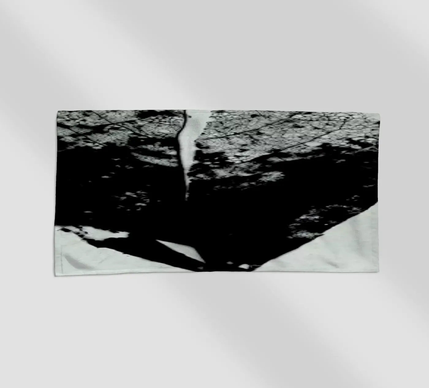 Leaf Skeleton beach towel by Visuelle Poesie am Wegesrand