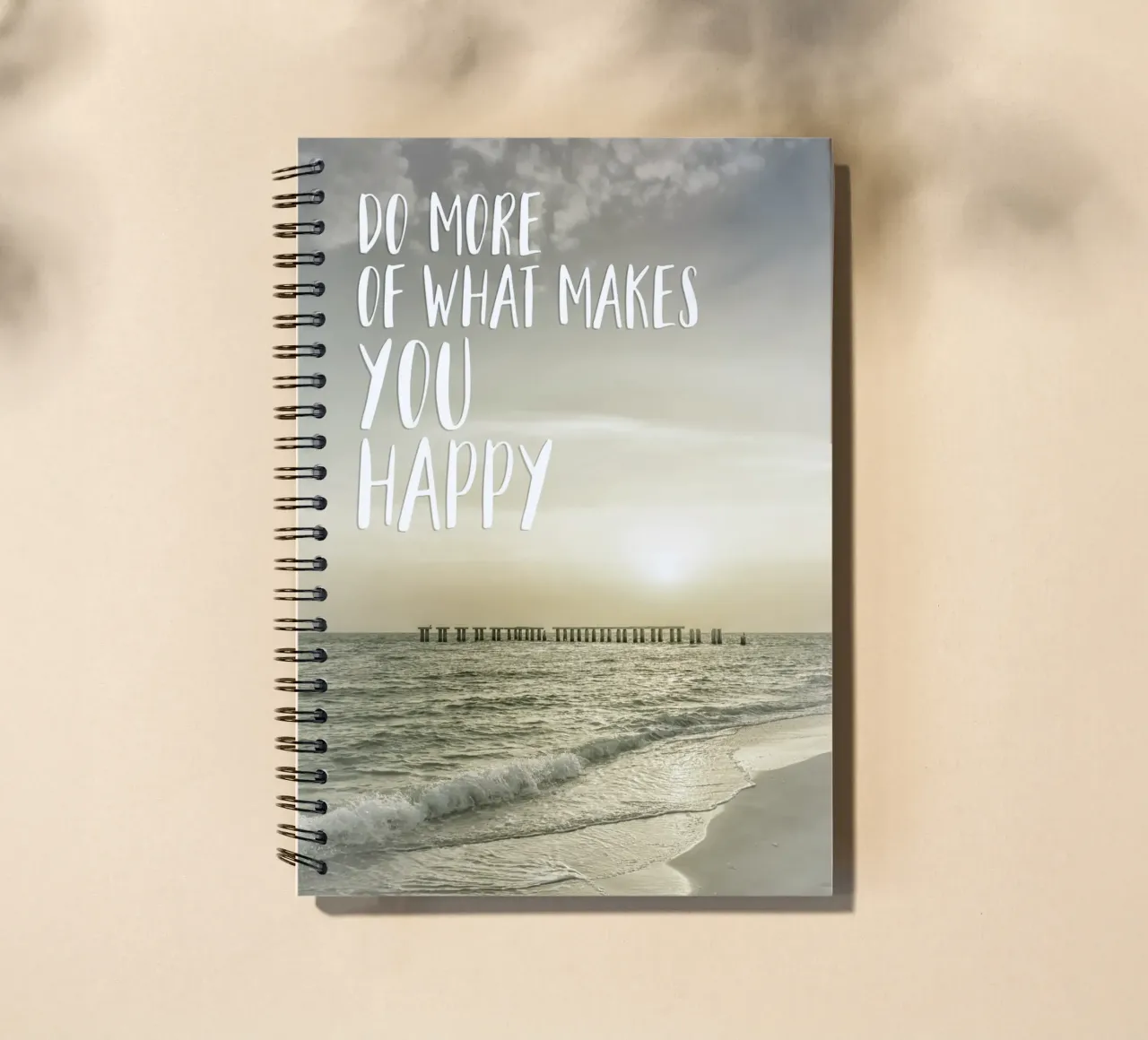 Do more of what makes you happy | Sunset spiral notebook by Melanie Viola