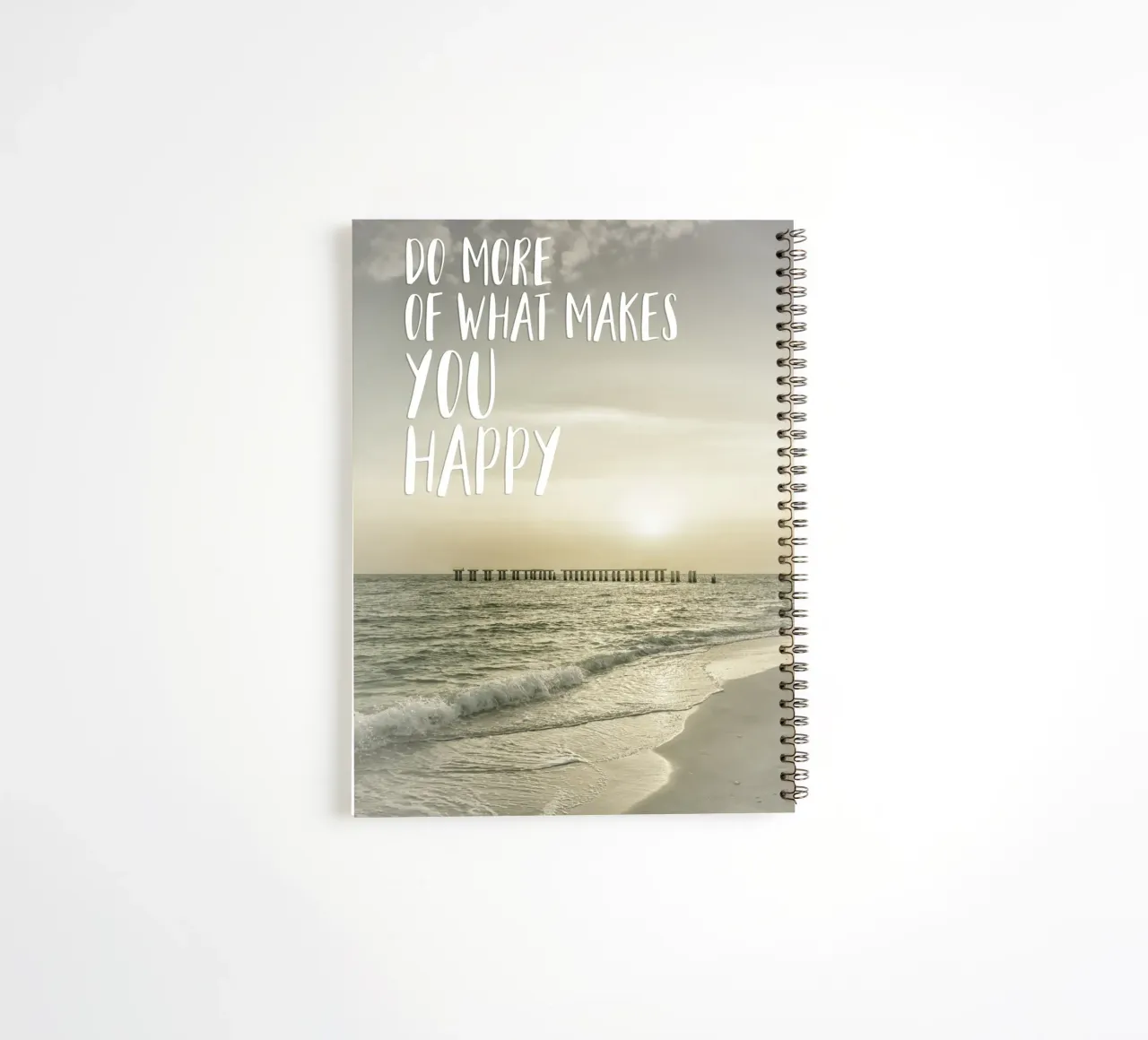 Do more of what makes you happy | Sunset spiral notebook by Melanie Viola
