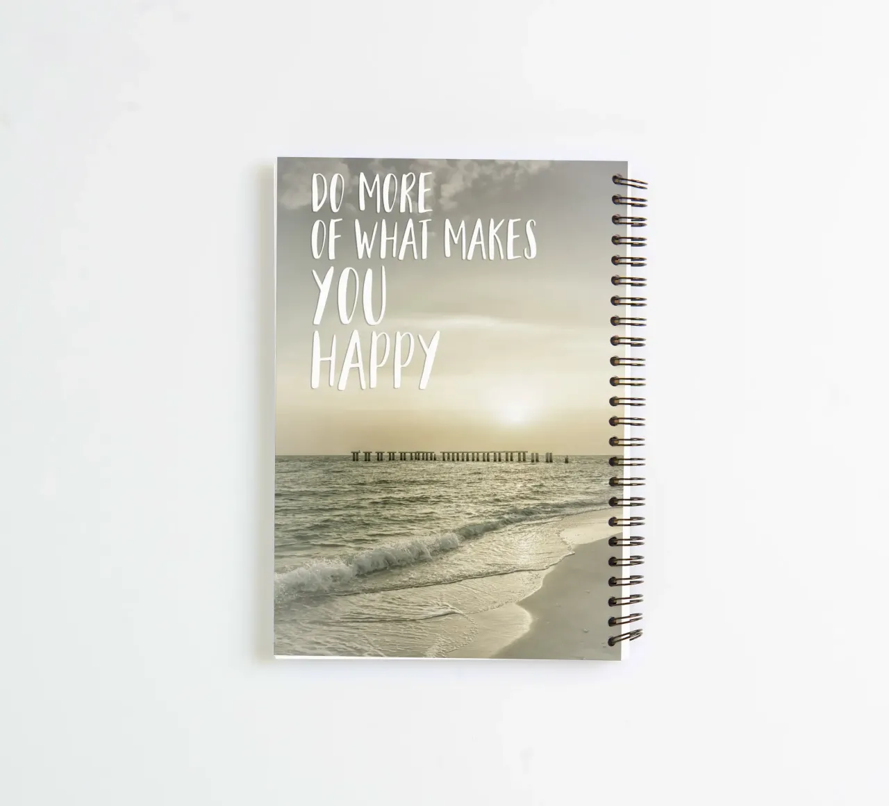 Do more of what makes you happy | Sunset spiral notebook by Melanie Viola