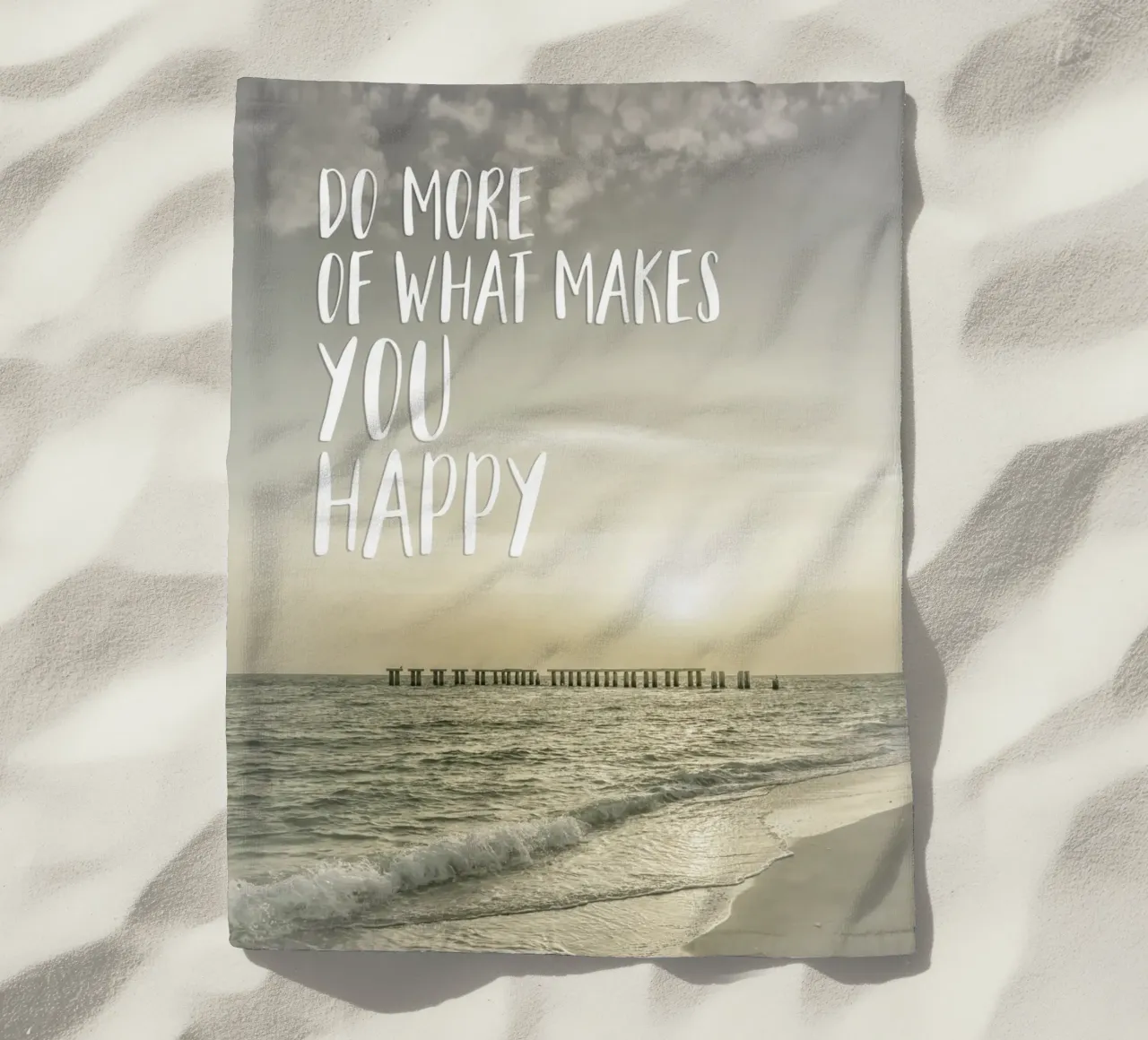 Do more of what makes you happy | Sunset telo mare da Melanie Viola