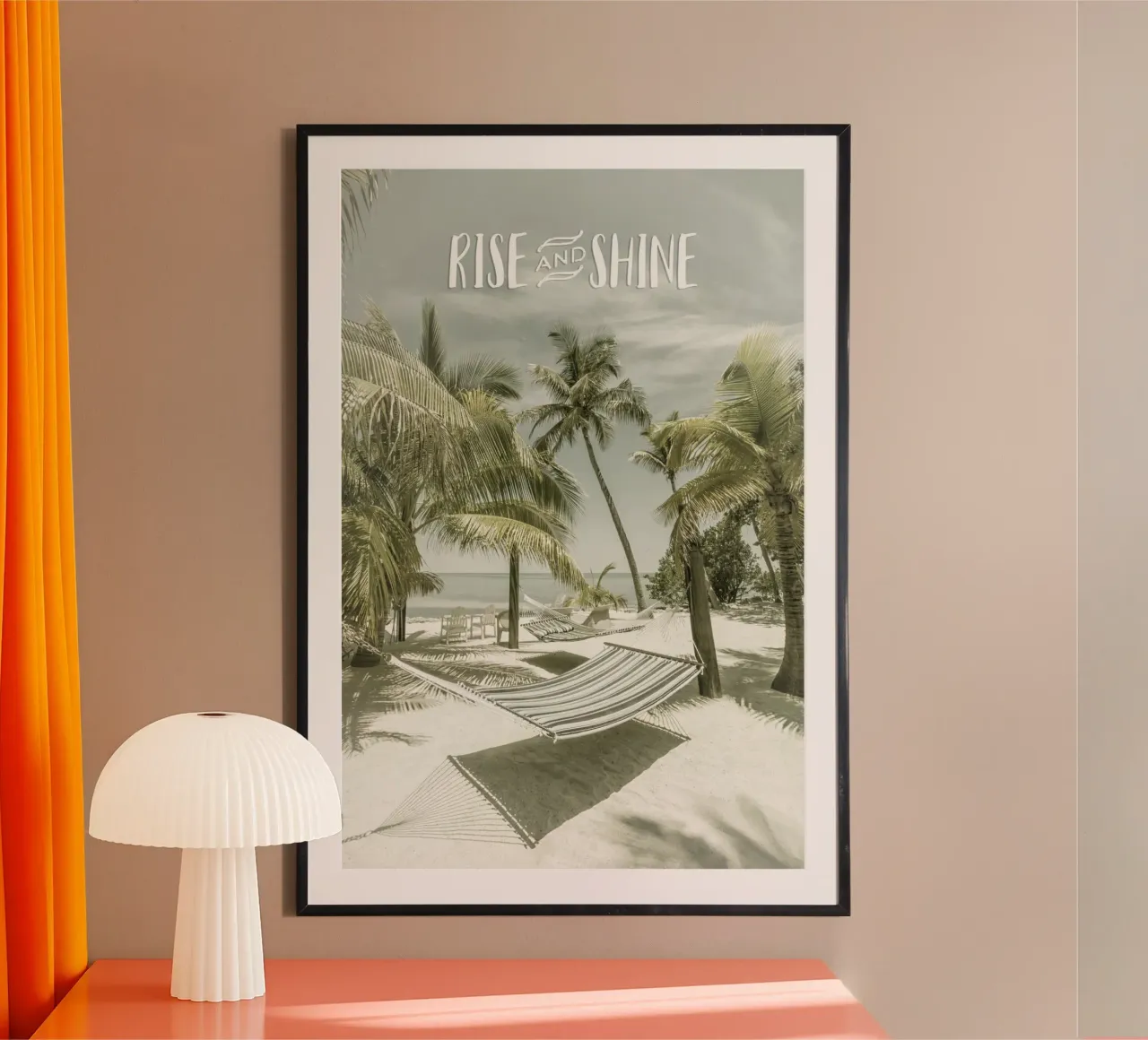 Rise and shine | Beachscape poster con telaio in plastica da Melanie Viola