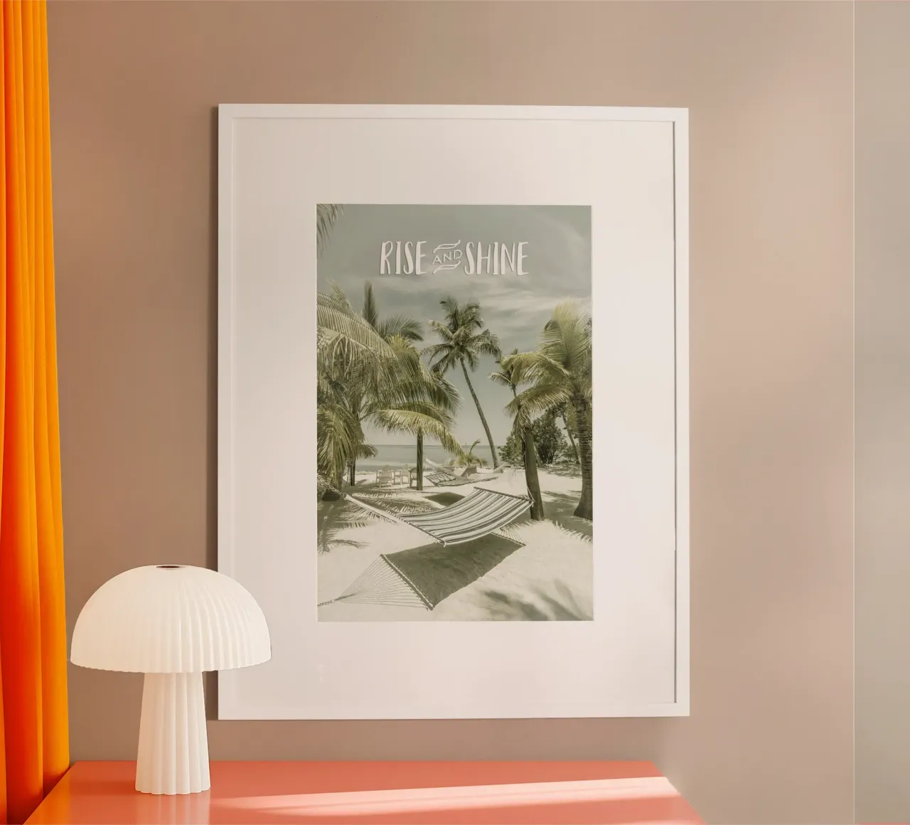 Rise and shine | Beachscape poster con telaio in plastica da Melanie Viola
