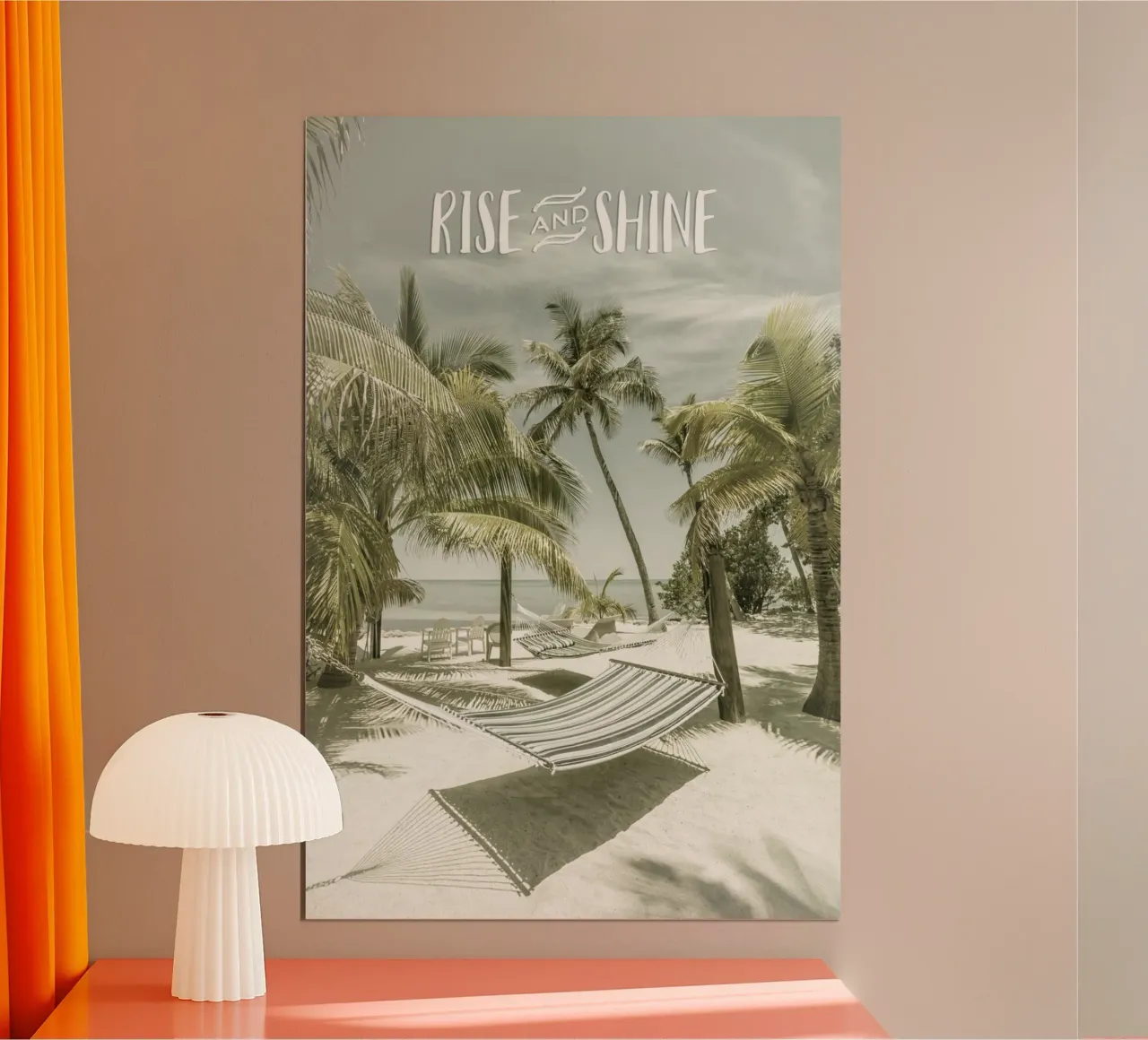 Rise and shine | Beachscape poster con telaio in plastica da Melanie Viola
