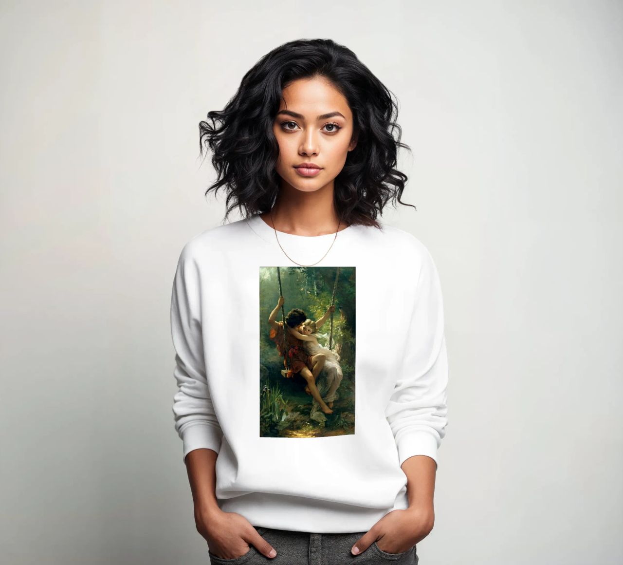 Pierre Auguste Cot - Springtime sweatshirt by Timeless Artworks
