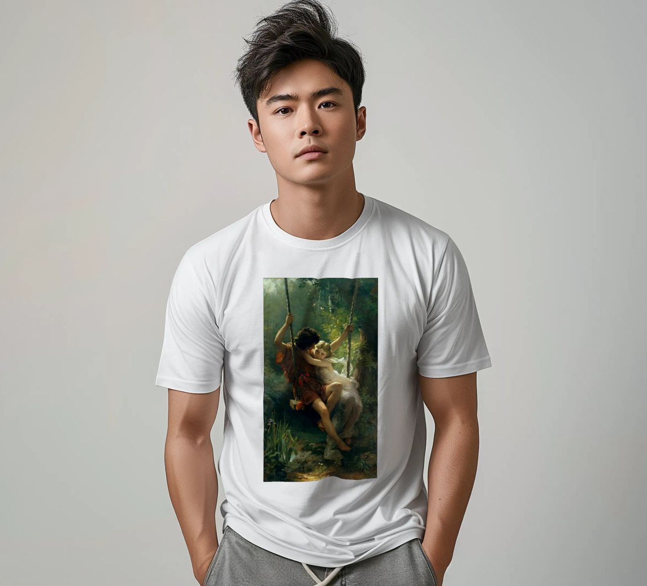 Pierre Auguste Cot - Springtime t-shirt by Timeless Artworks