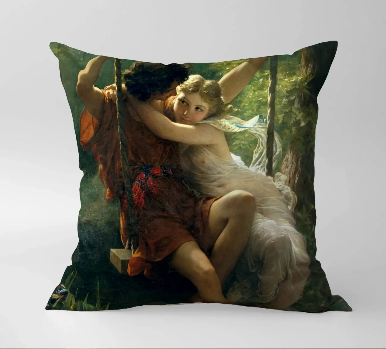 Pierre Auguste Cot - Primavera cuscino da Timeless Artworks