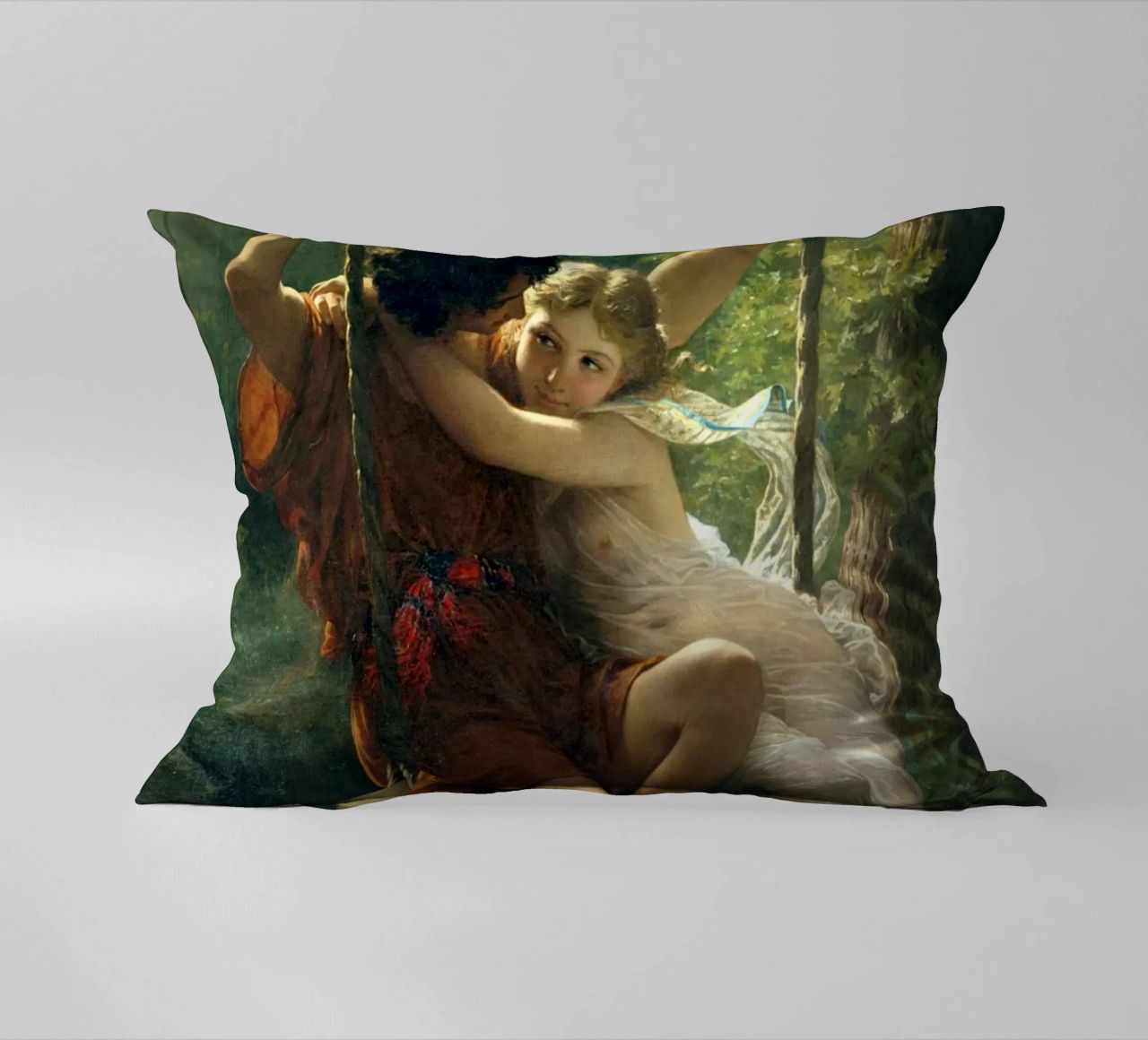 Pierre Auguste Cot - Springtime decorative cushion by Timeless Artworks