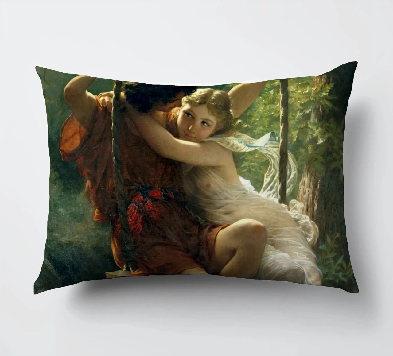 Pierre Auguste Cot - Springtime decorative cushion by Timeless Artworks