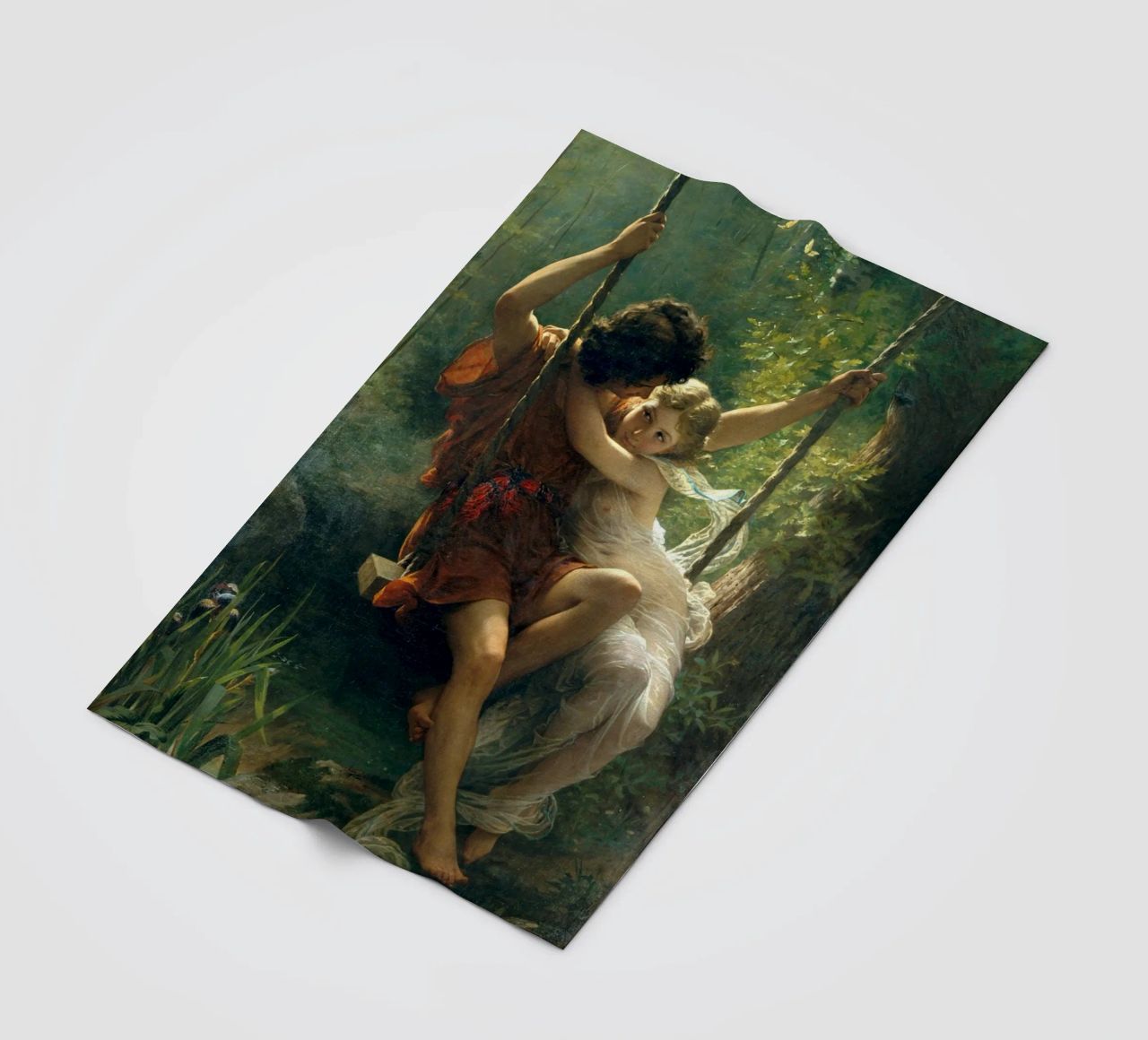 Pierre Auguste Cot - Springtime fleece blanket by Timeless Artworks