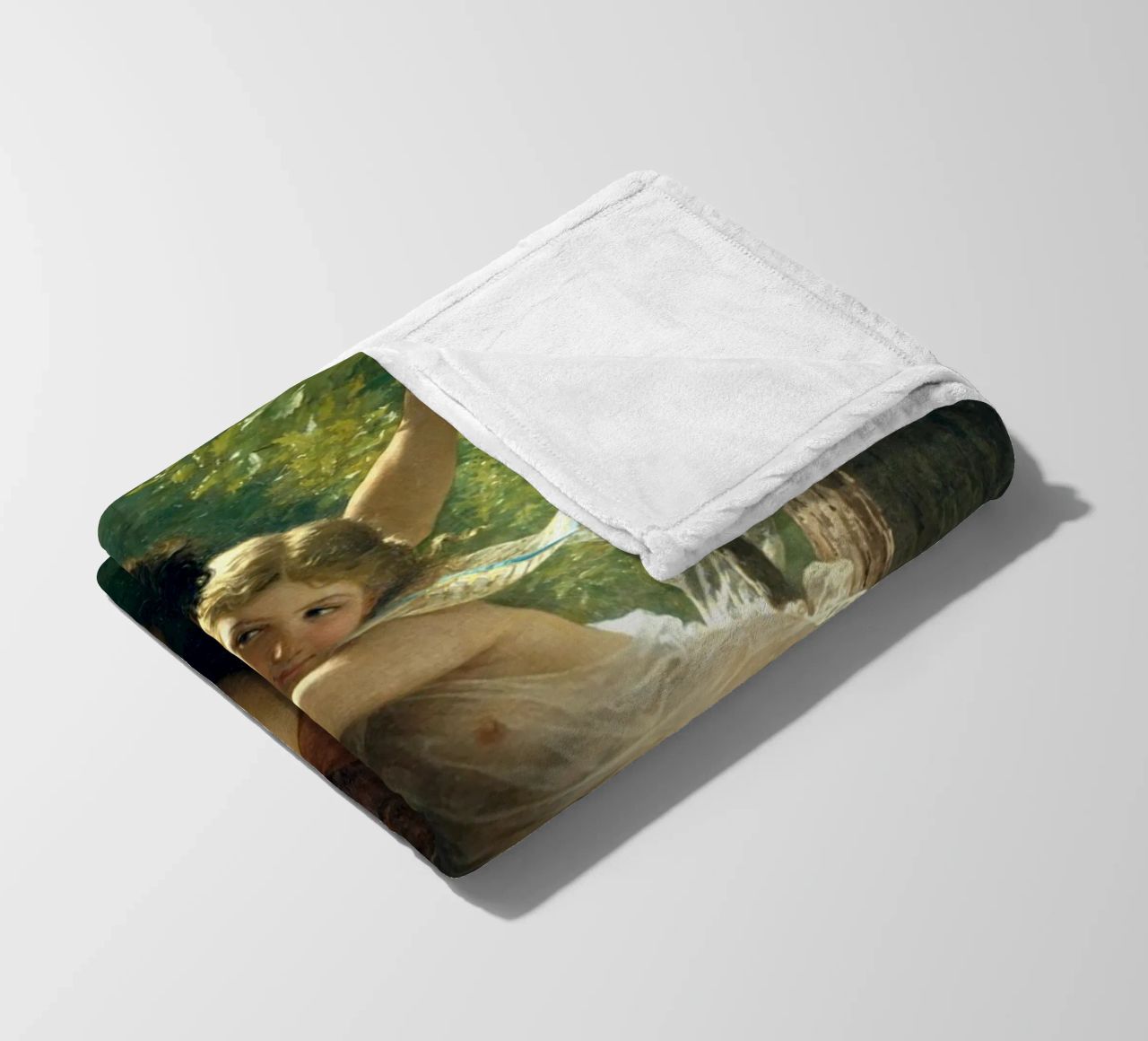 Pierre Auguste Cot - Springtime fleece blanket by Timeless Artworks