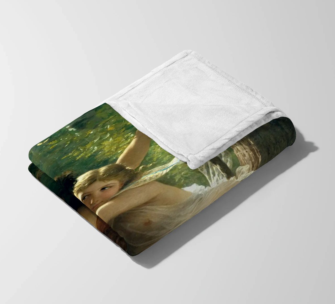 Pierre Auguste Cot - Springtime fleece blanket by Timeless Artworks