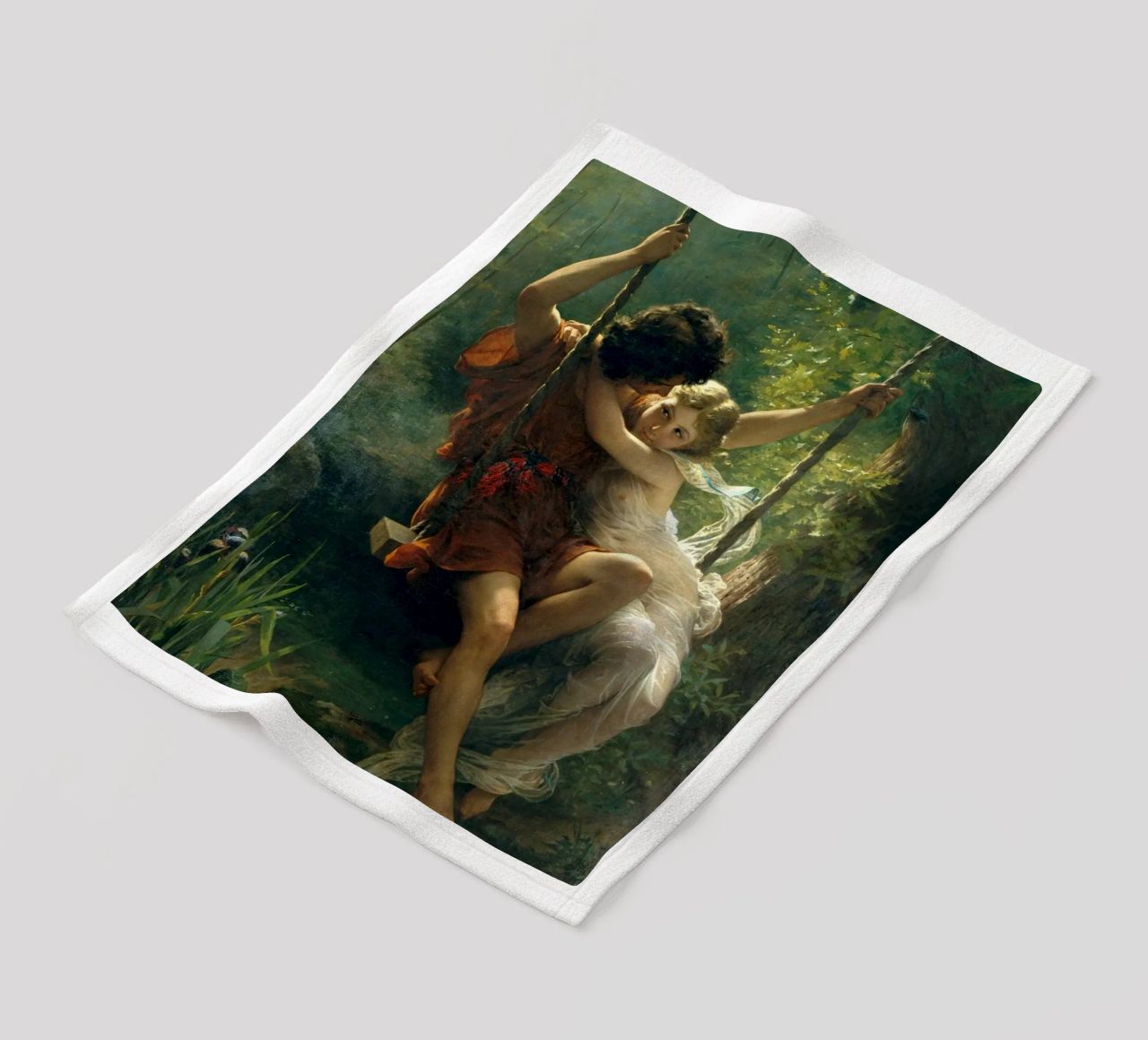 Pierre Auguste Cot - Springtime fleece blanket by Timeless Artworks