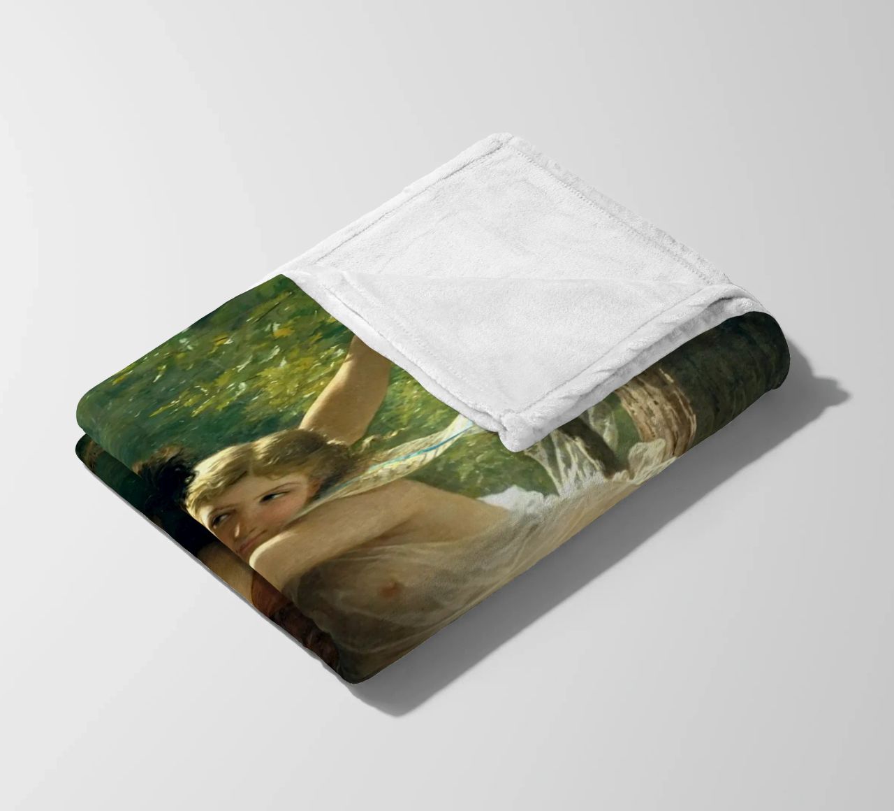 Pierre Auguste Cot - Springtime fleece blanket by Timeless Artworks