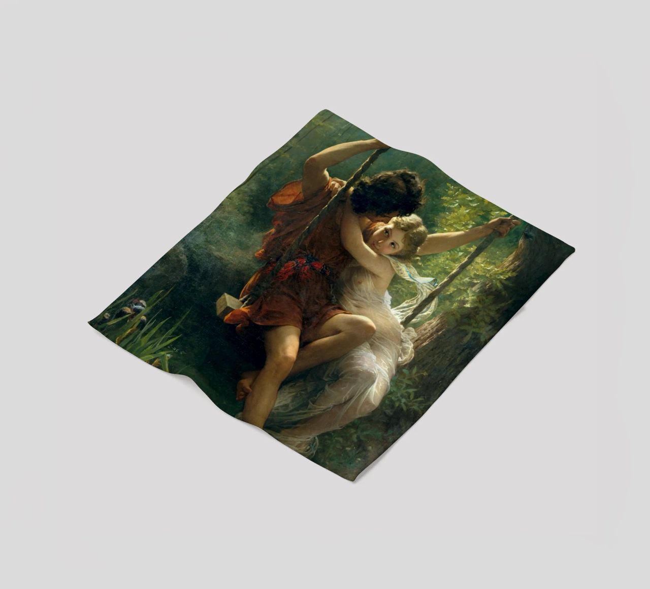 Pierre Auguste Cot - Springtime fleece blanket by Timeless Artworks