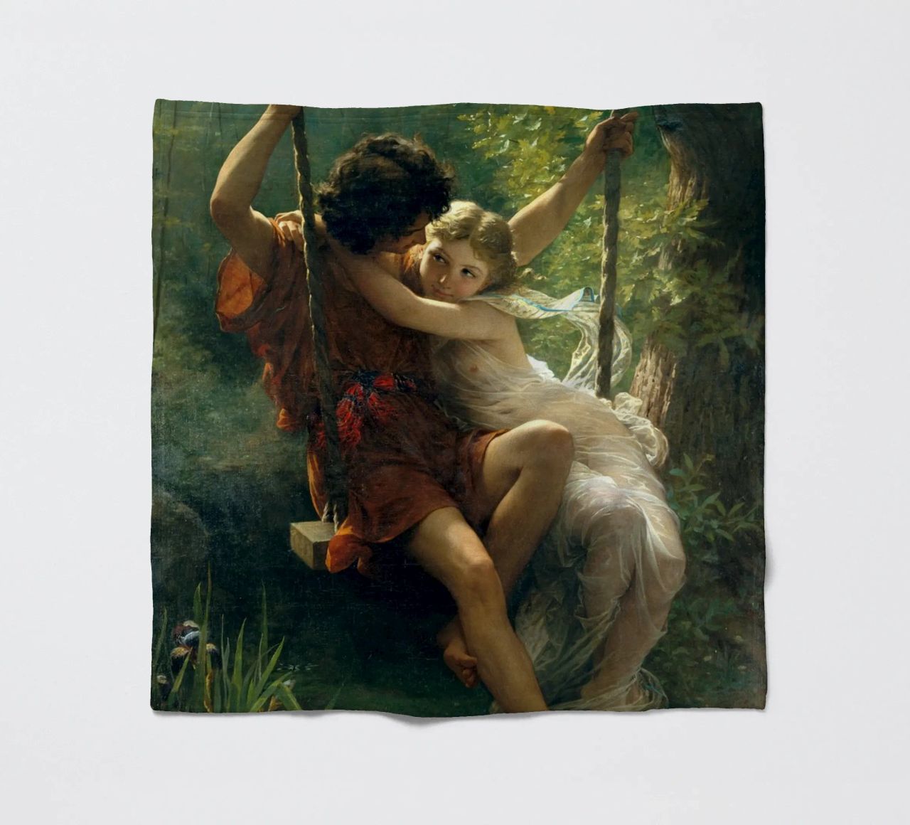 Pierre Auguste Cot - Springtime fleece blanket by Timeless Artworks