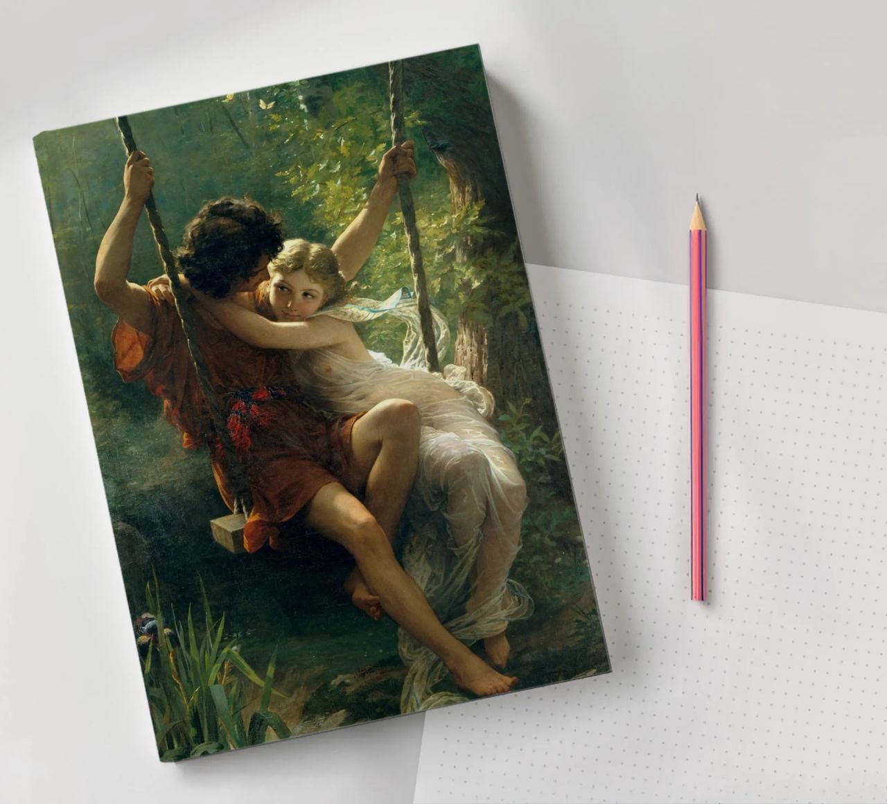 Pierre Auguste Cot - Springtime notebook by Timeless Artworks