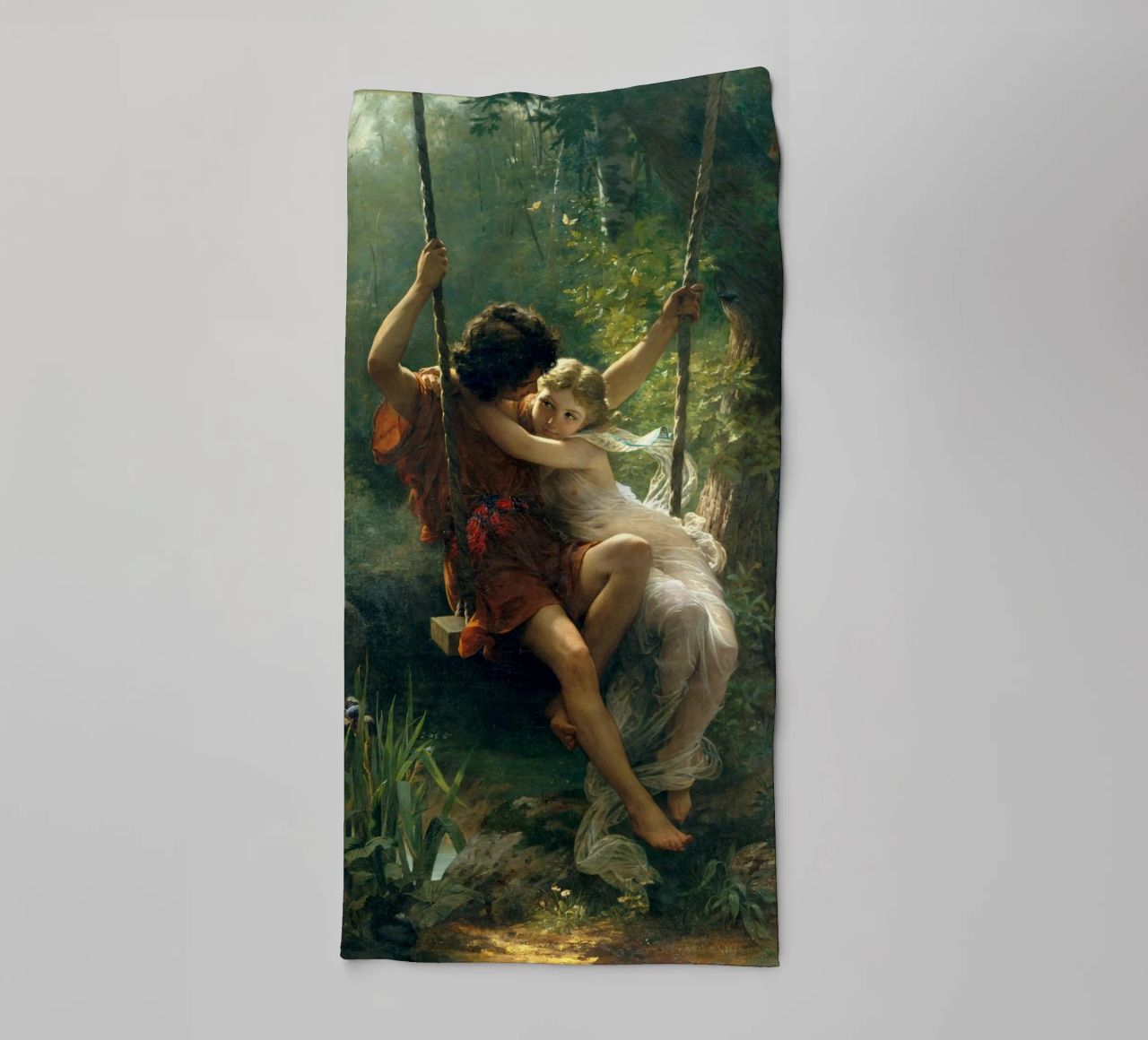 Pierre Auguste Cot - Springtime towel by Timeless Artworks