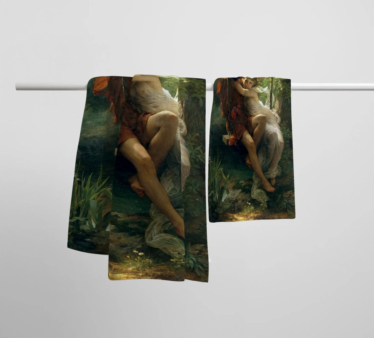 Pierre Auguste Cot - Springtime towel by Timeless Artworks