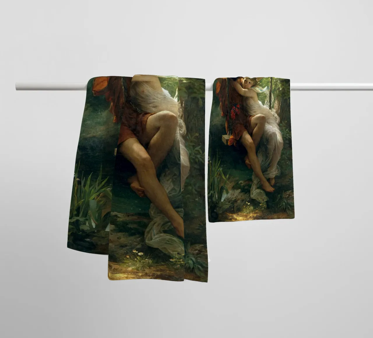 Pierre Auguste Cot - Le printemps serviette de bain de Timeless Artworks