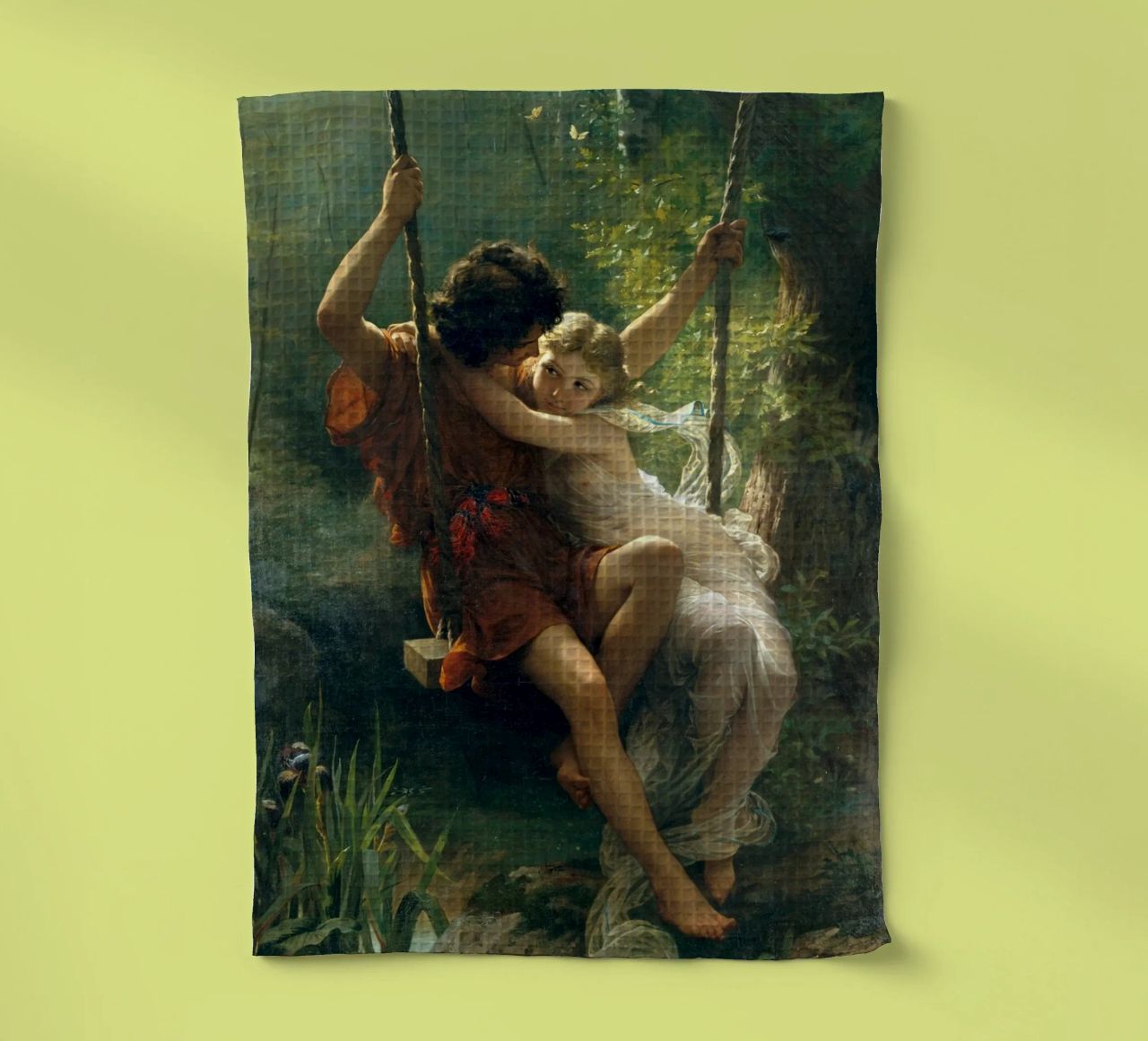 Pierre Auguste Cot - Springtime tea towel by Timeless Artworks