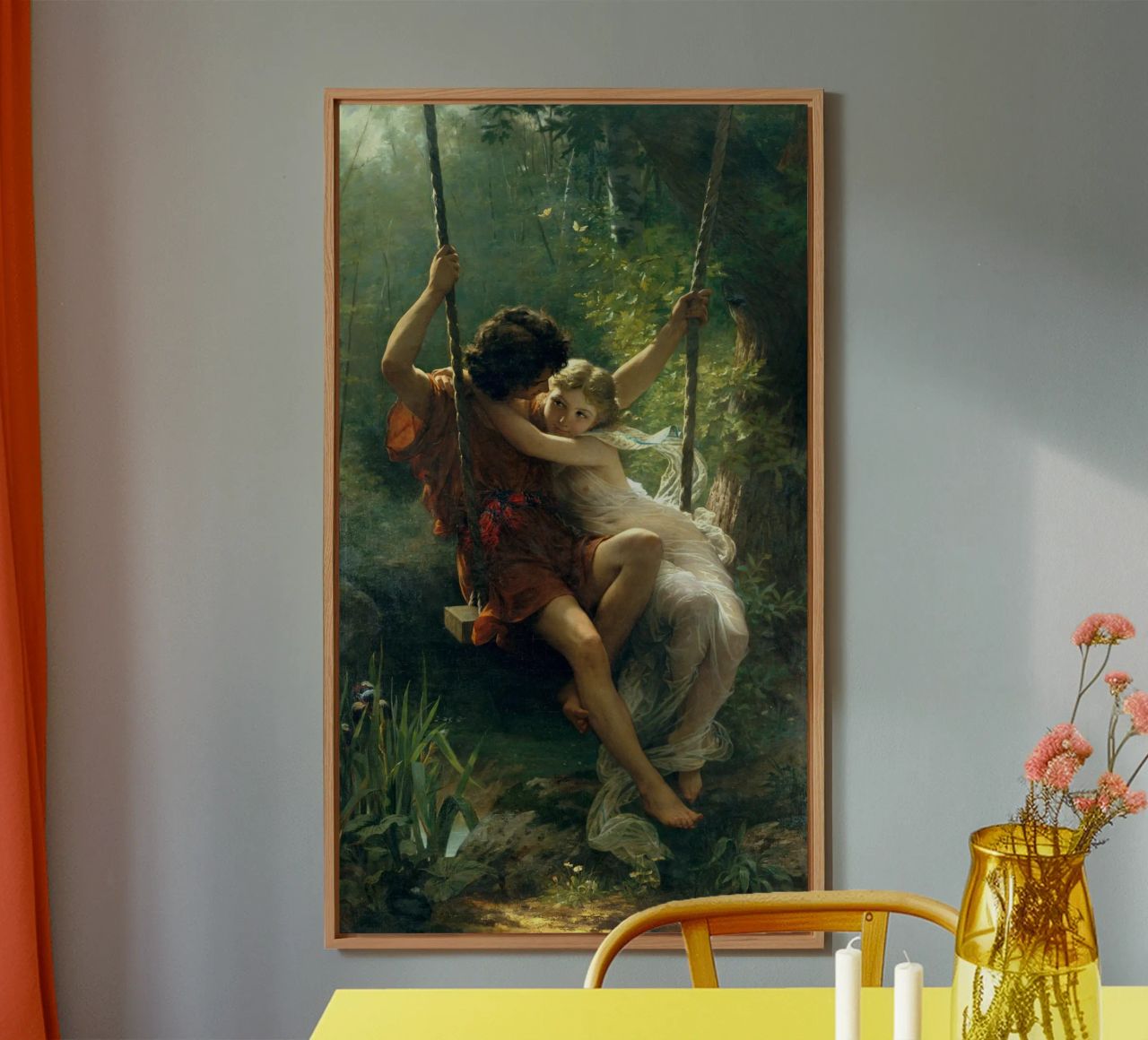Pierre Auguste Cot - Springtime alu-dibond by Timeless Artworks