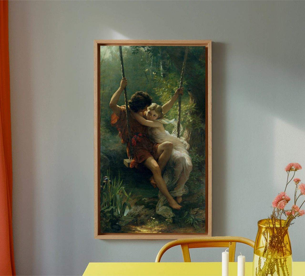 Pierre Auguste Cot - Springtime canvas by Timeless Artworks