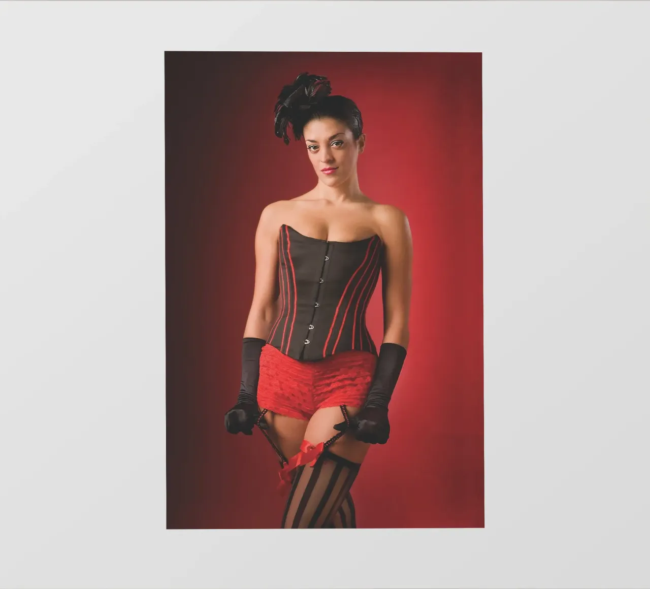 Red Burlesque Fototapete von Dave Hare Photography