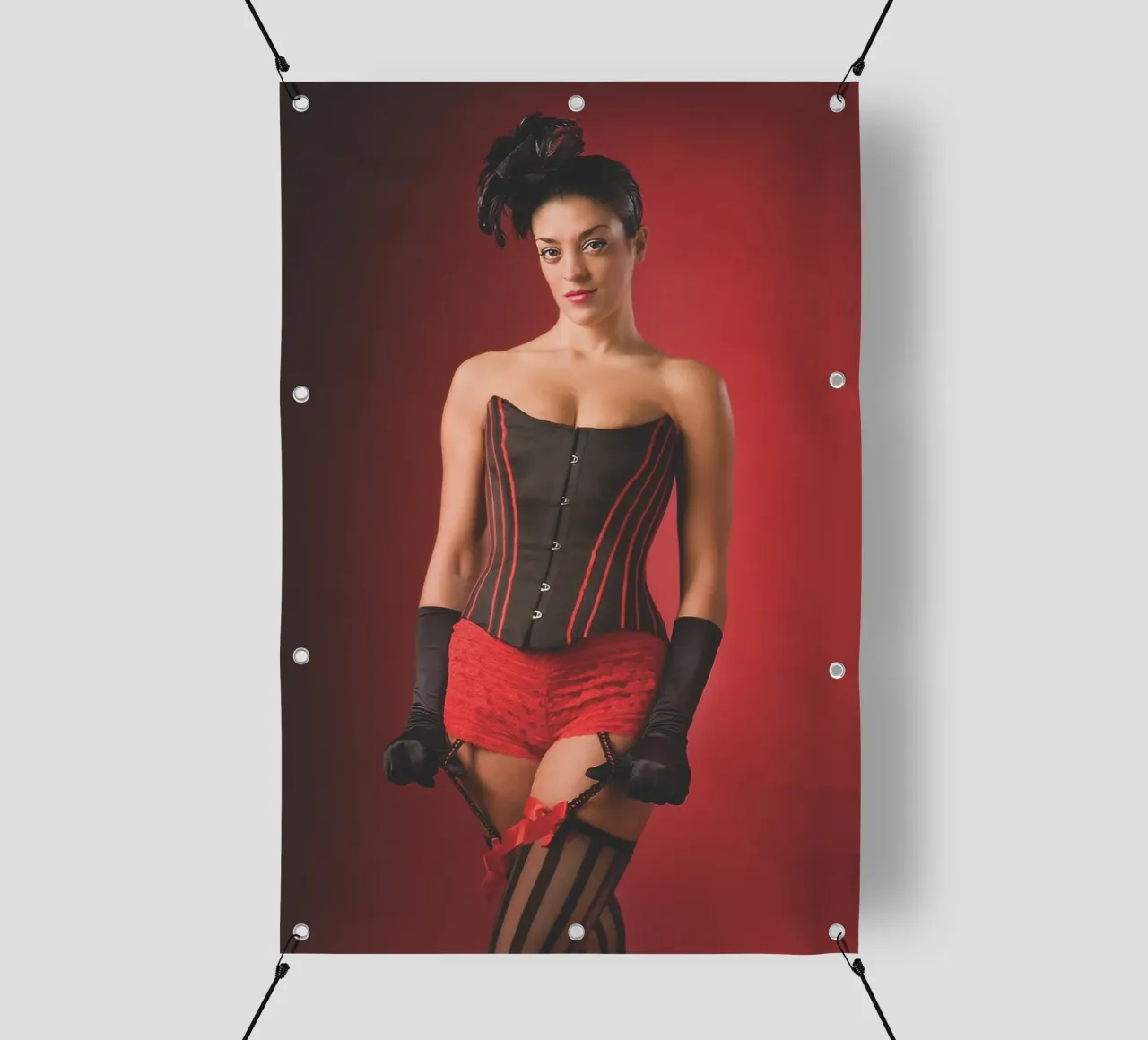Burlesque rosso telo in pvc da Dave Hare Photography