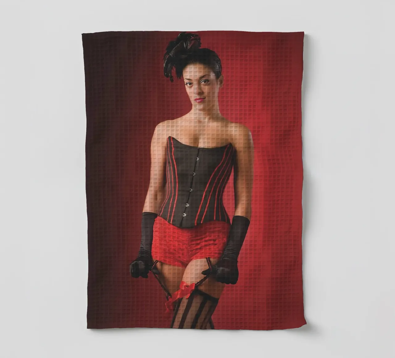 Burlesque rosso canovaccio da cucina da Dave Hare Photography