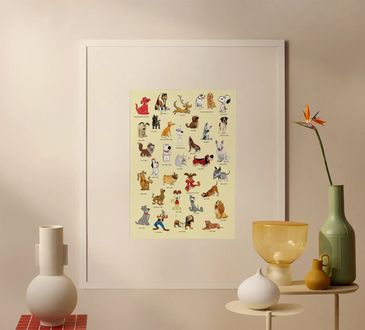 Cani famosi - Cani nel cinema e nella TV - Collezione Print poster da Mashtup