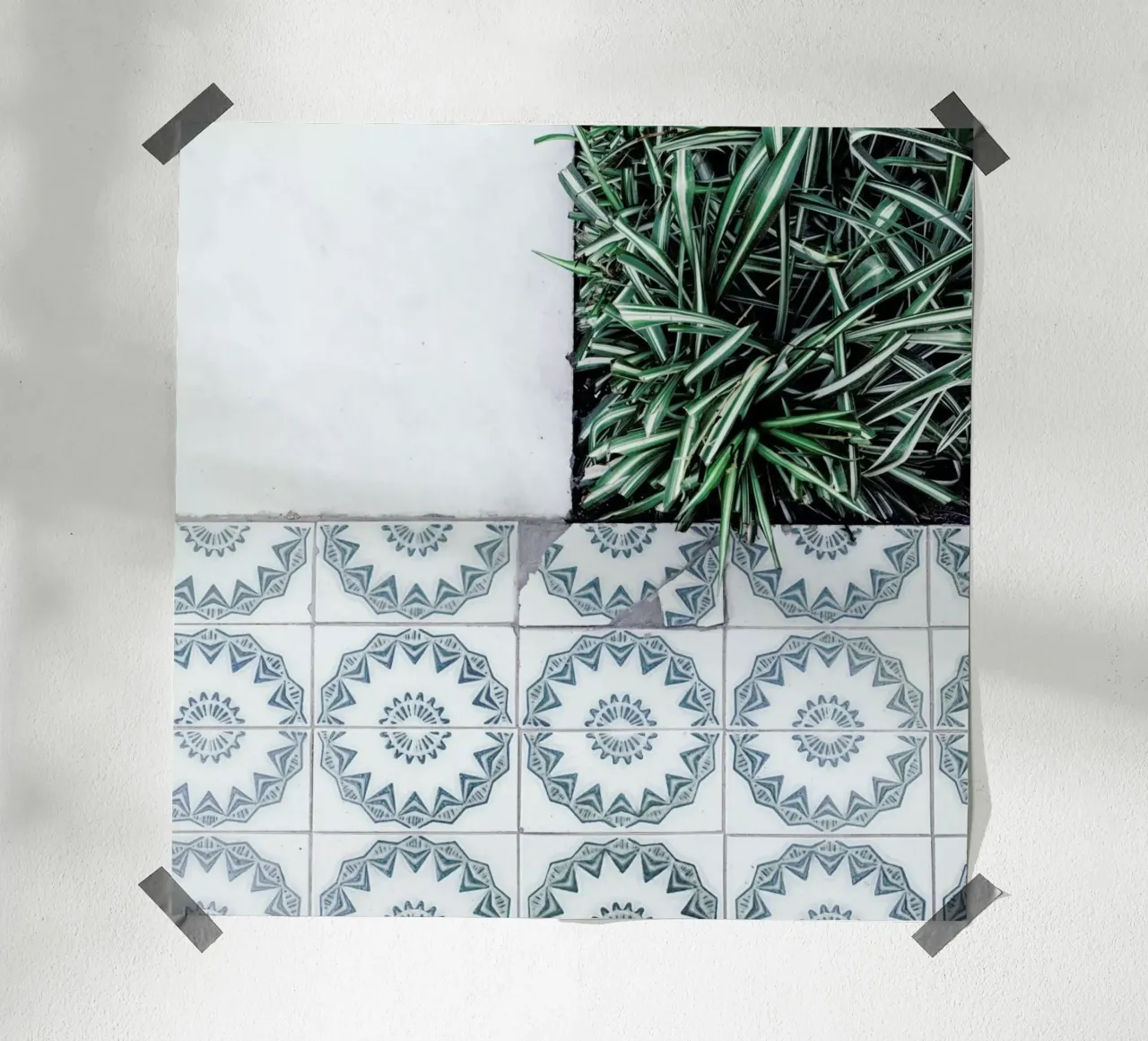 Tiles poster con telaio in plastica da Picture On The Fridge