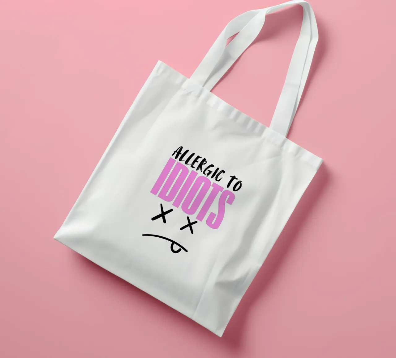 Allergic to idiots borsa in juta da happystatements