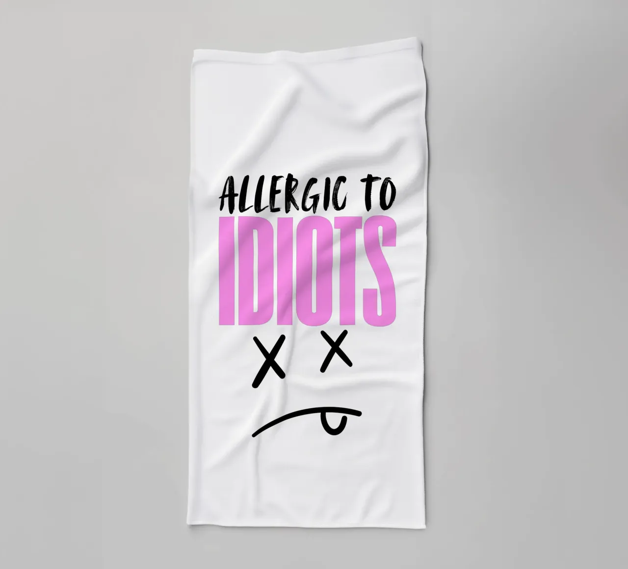 Allergic to idiots asciugamano da bagno da happystatements