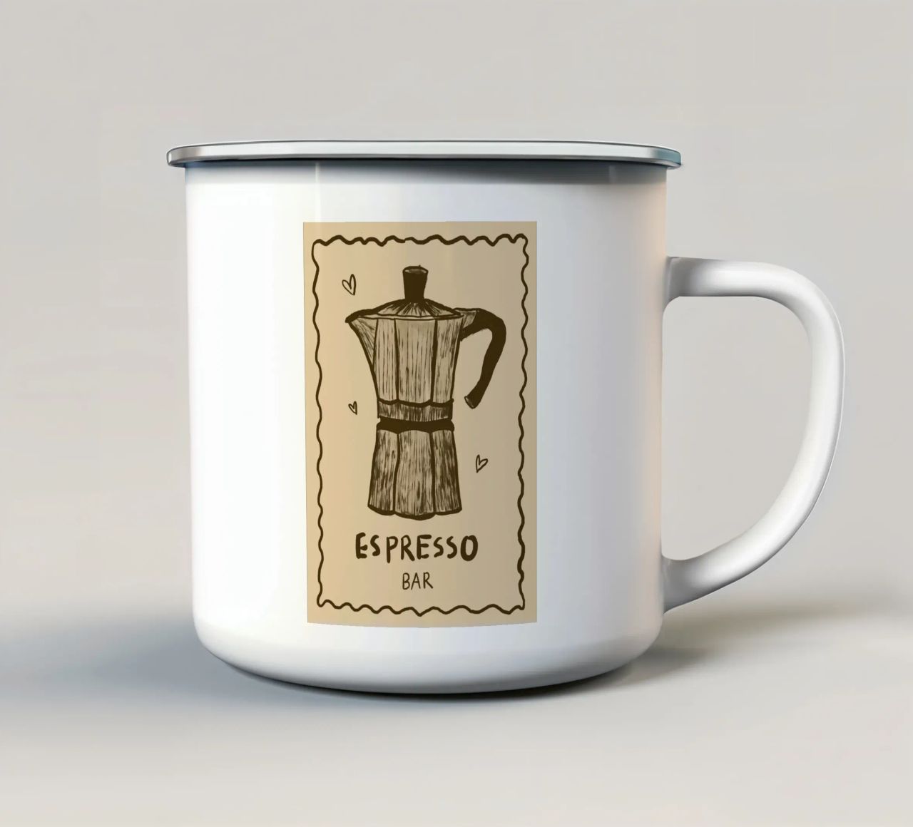 Espresso Bar tazza in smalto da Studio Dolci