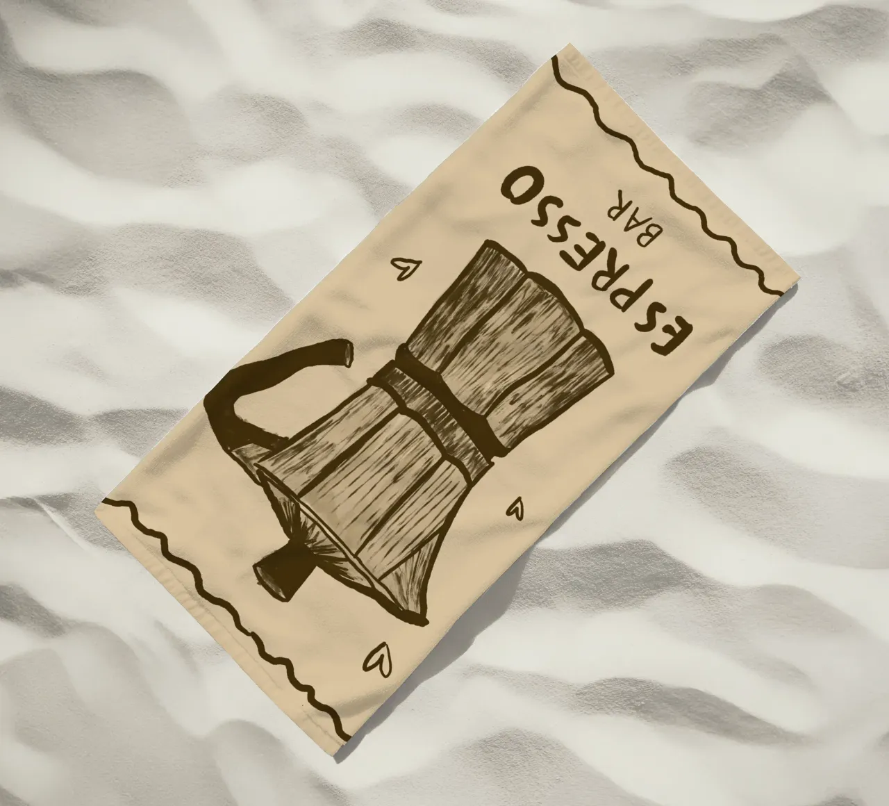 Espresso Bar beach towel by Studio Dolci