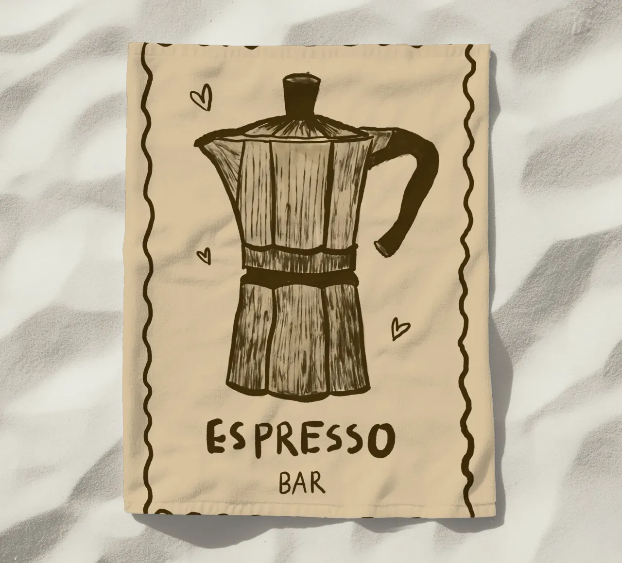Espresso Bar beach towel by Studio Dolci
