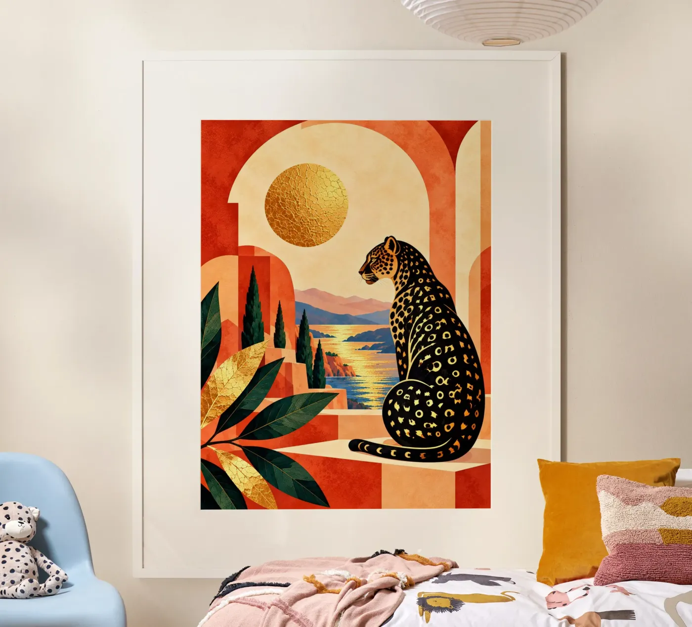 Goldleopard Poster von Forma Sol Studio
