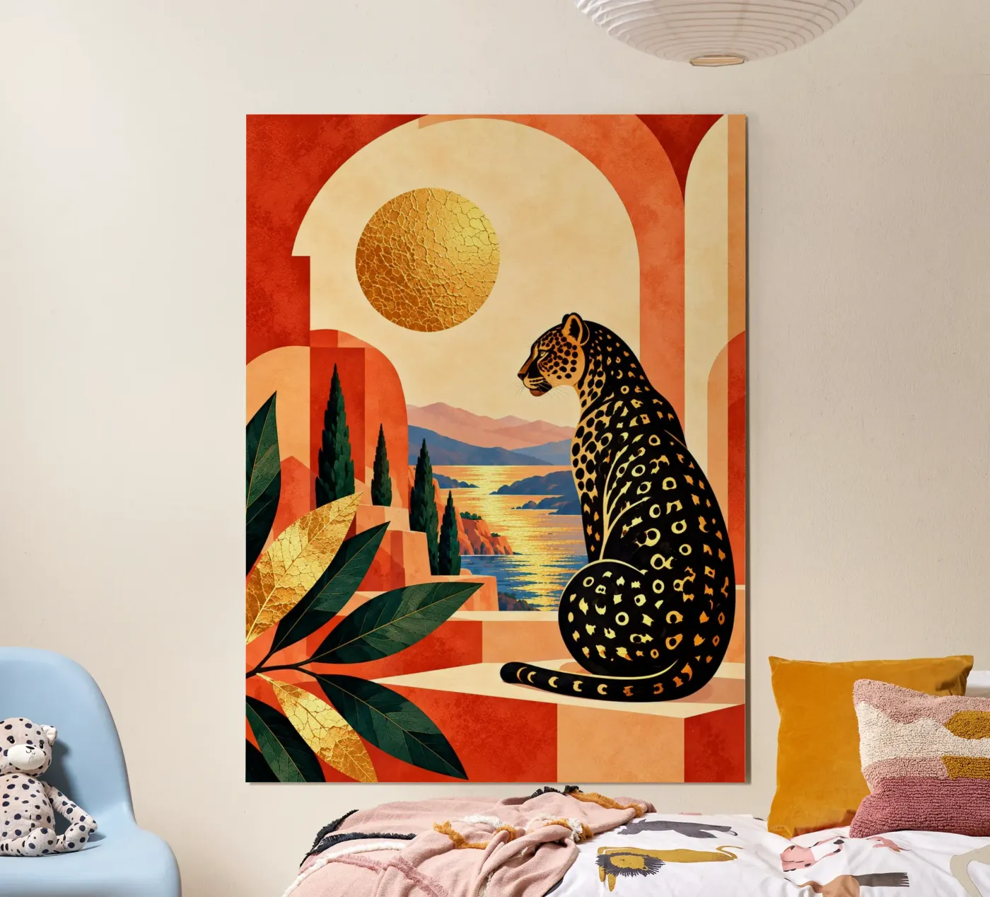 Goldleopard Poster von Forma Sol Studio