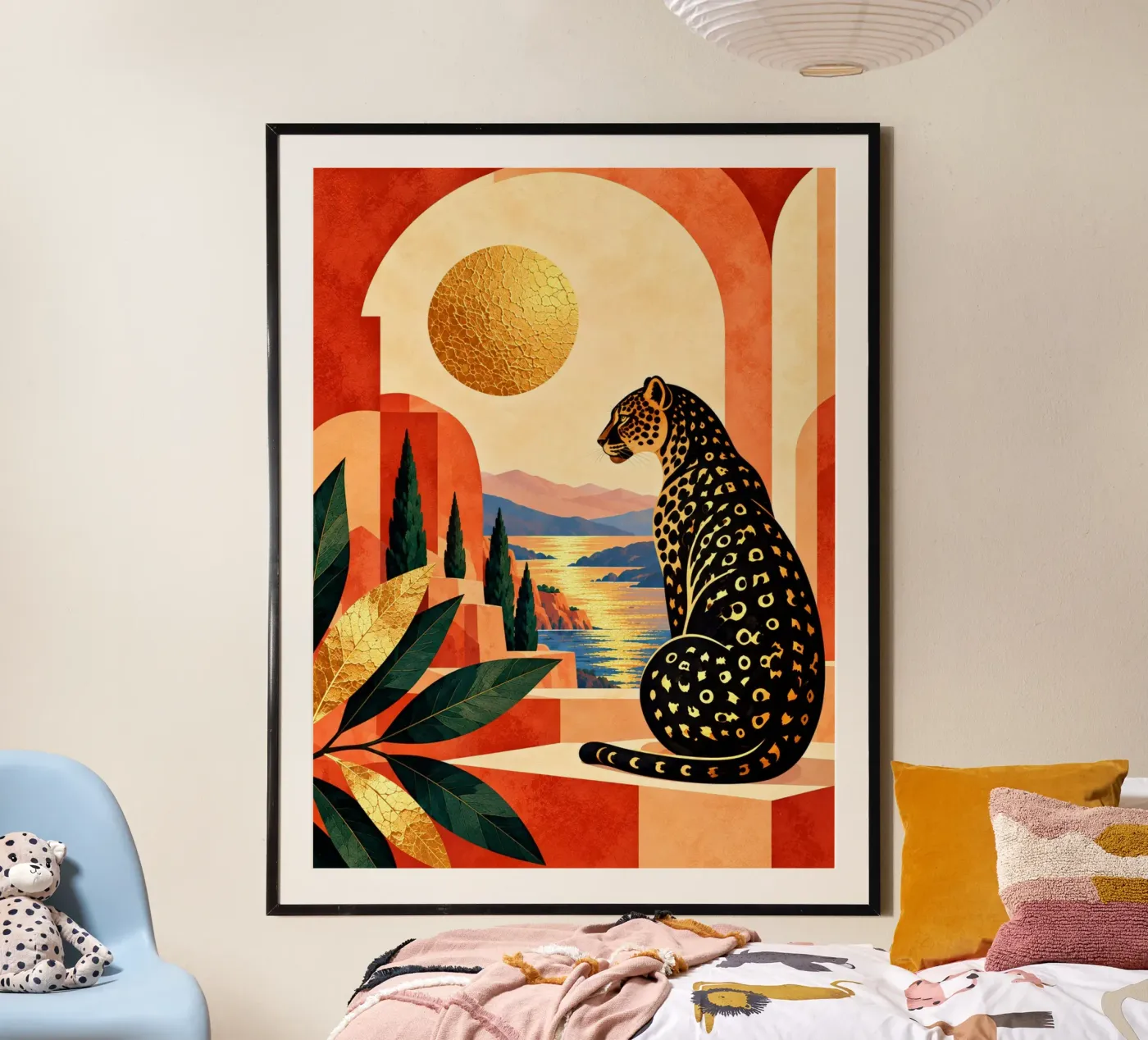 Goldleopard Poster von Forma Sol Studio