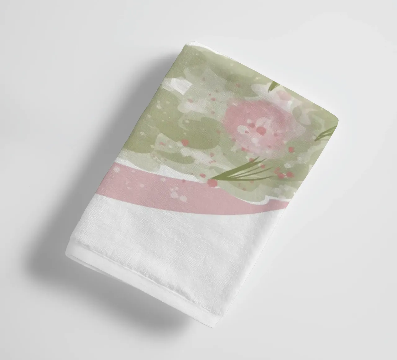 Simpatico agnellino bianco con fiori rosa asciugamano da bagno da Lisa Jureczko Arts Illustration