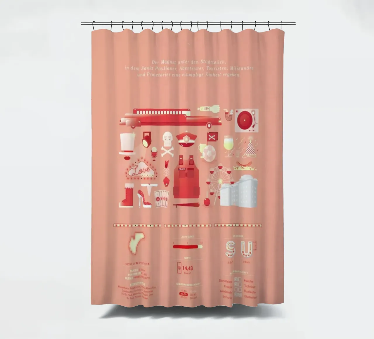 St. Pauli shower curtain by Bureau Bald GmbH