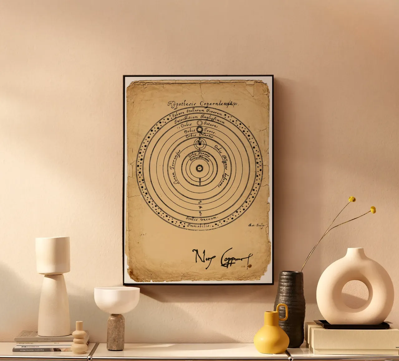 Nicolaus Copernicus - Astronomy Theory Print alu-dibond by Mashtup