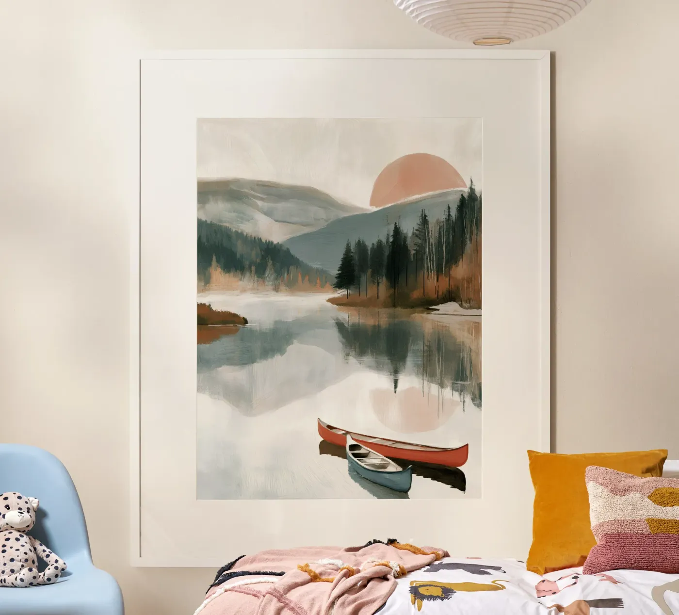 Sunset Canoes poster van Natura