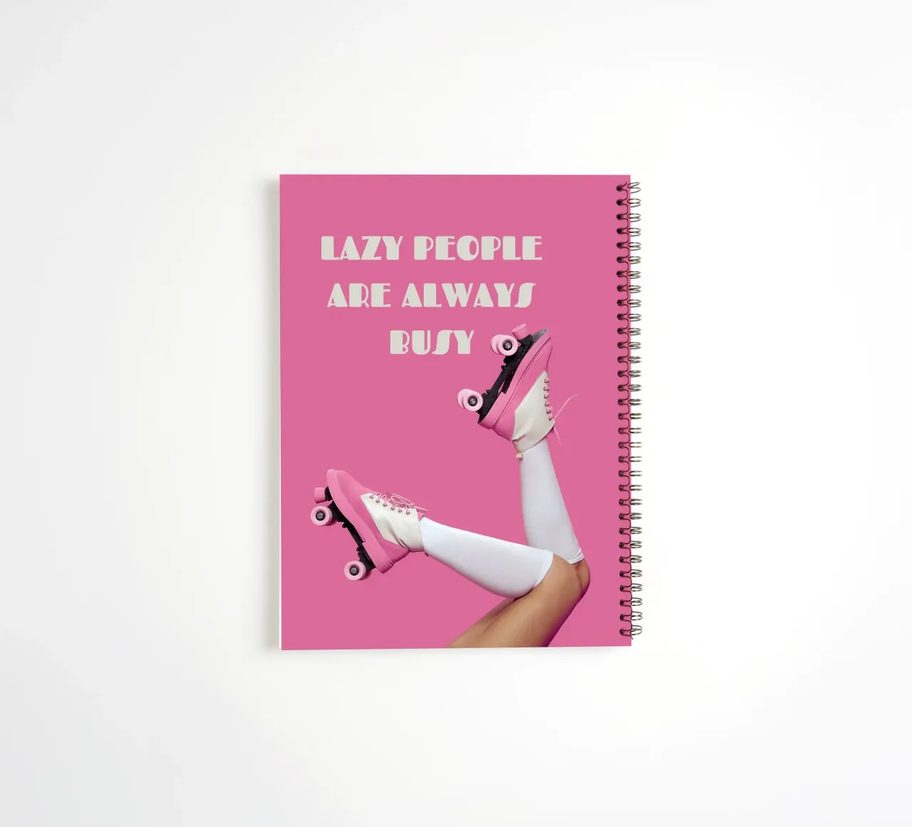LAZY PEOPLE ARE ALWAYS BUSY spiral notebook by ArtDesign by KBK