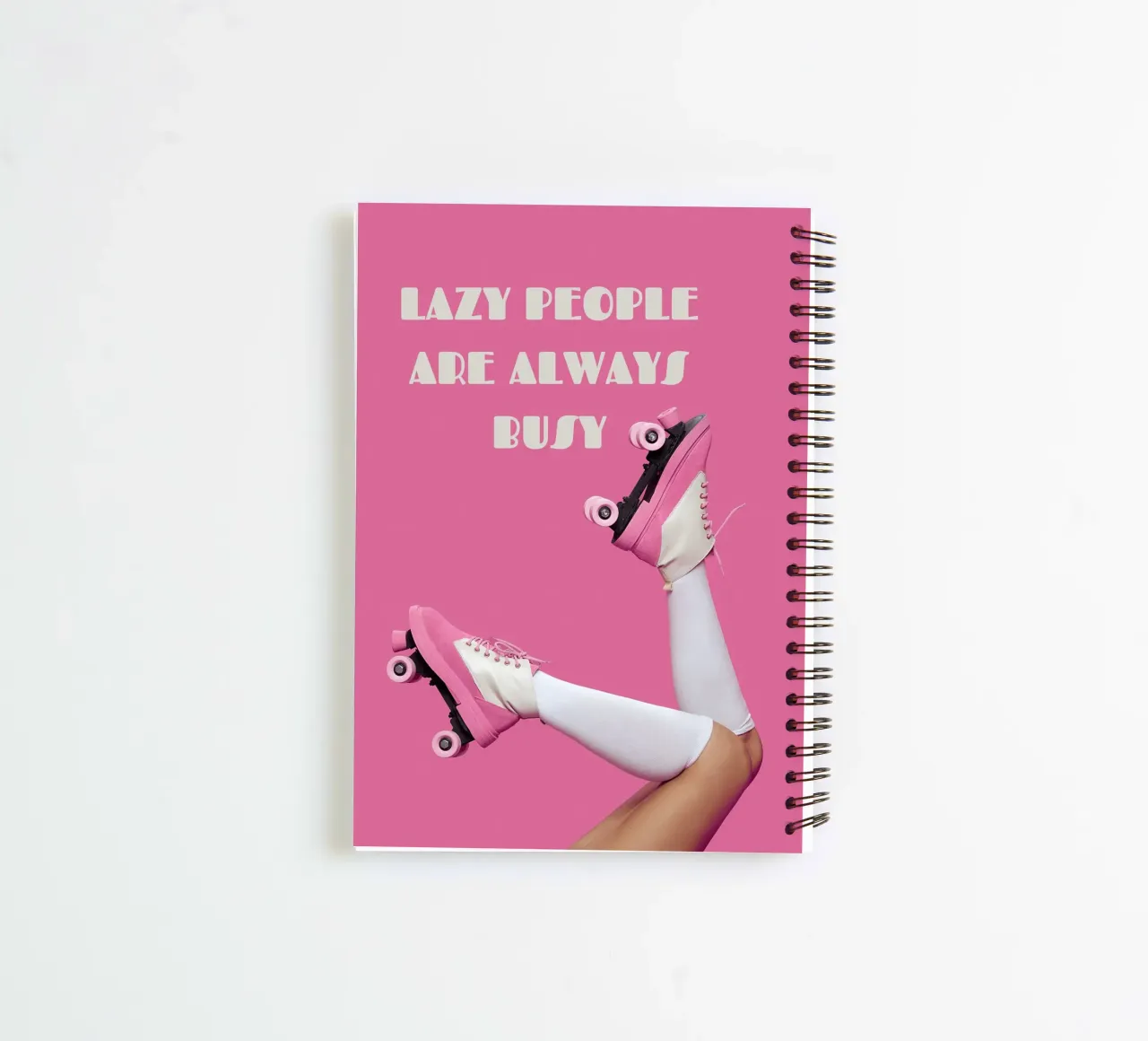 LAZY PEOPLE ARE ALWAYS BUSY spiral notebook by ArtDesign by KBK