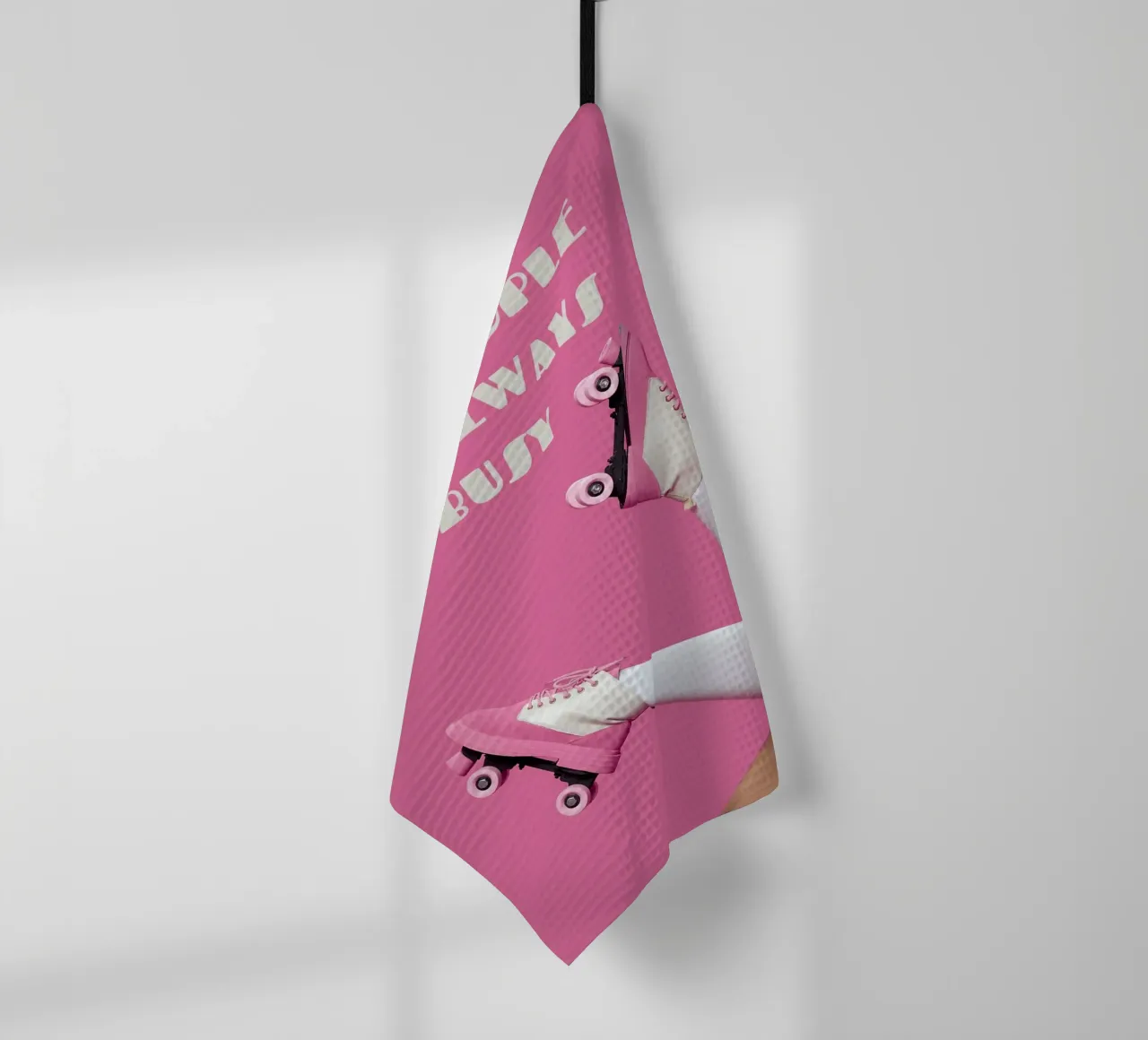 LAZY PEOPLE ARE ALWAYS BUSY tea towel by ArtDesign by KBK