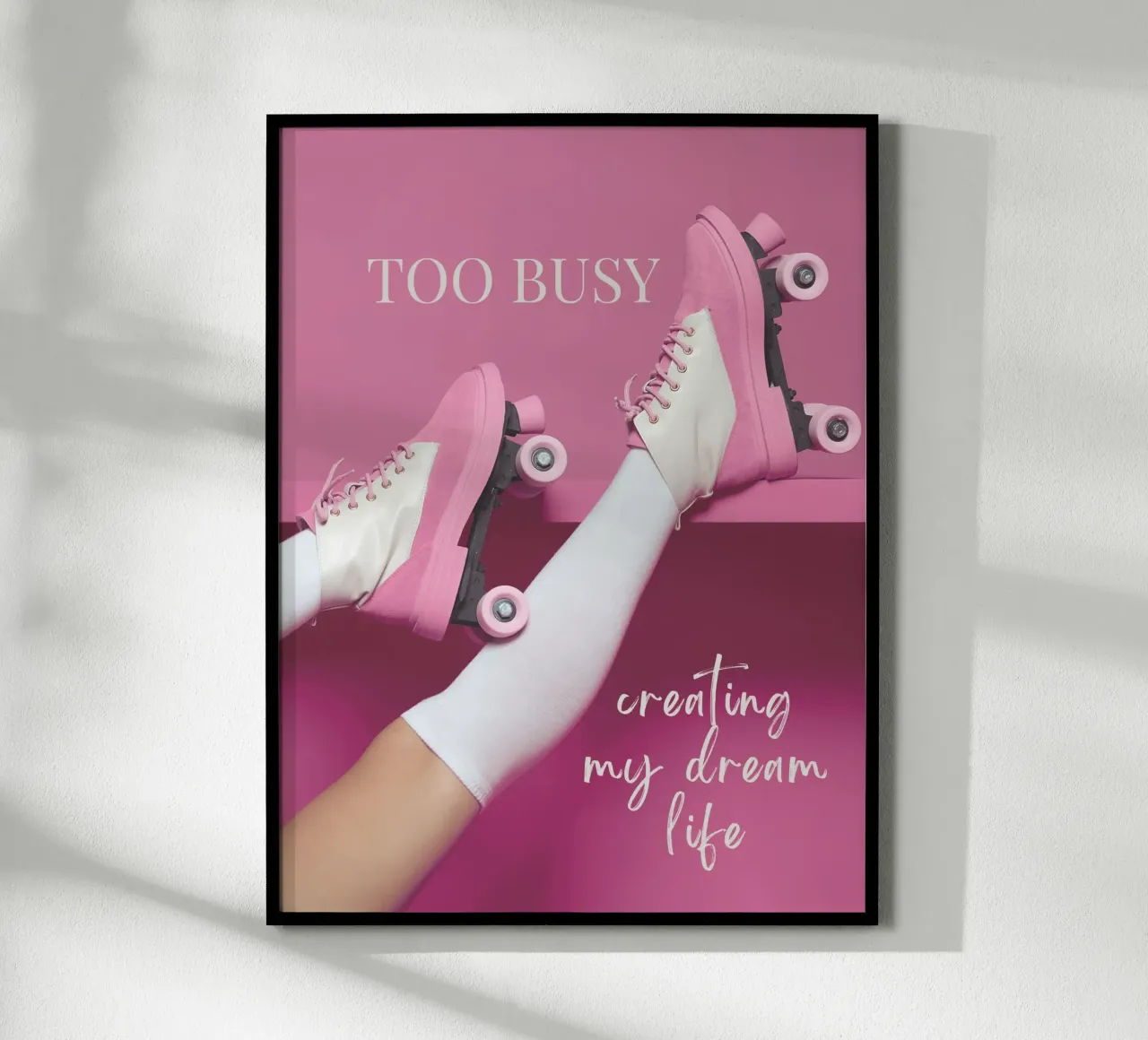 TROPPO IMPEGNATO a creare la mia vita da sogno II poster con telaio in alluminio da ArtDesign by KBK